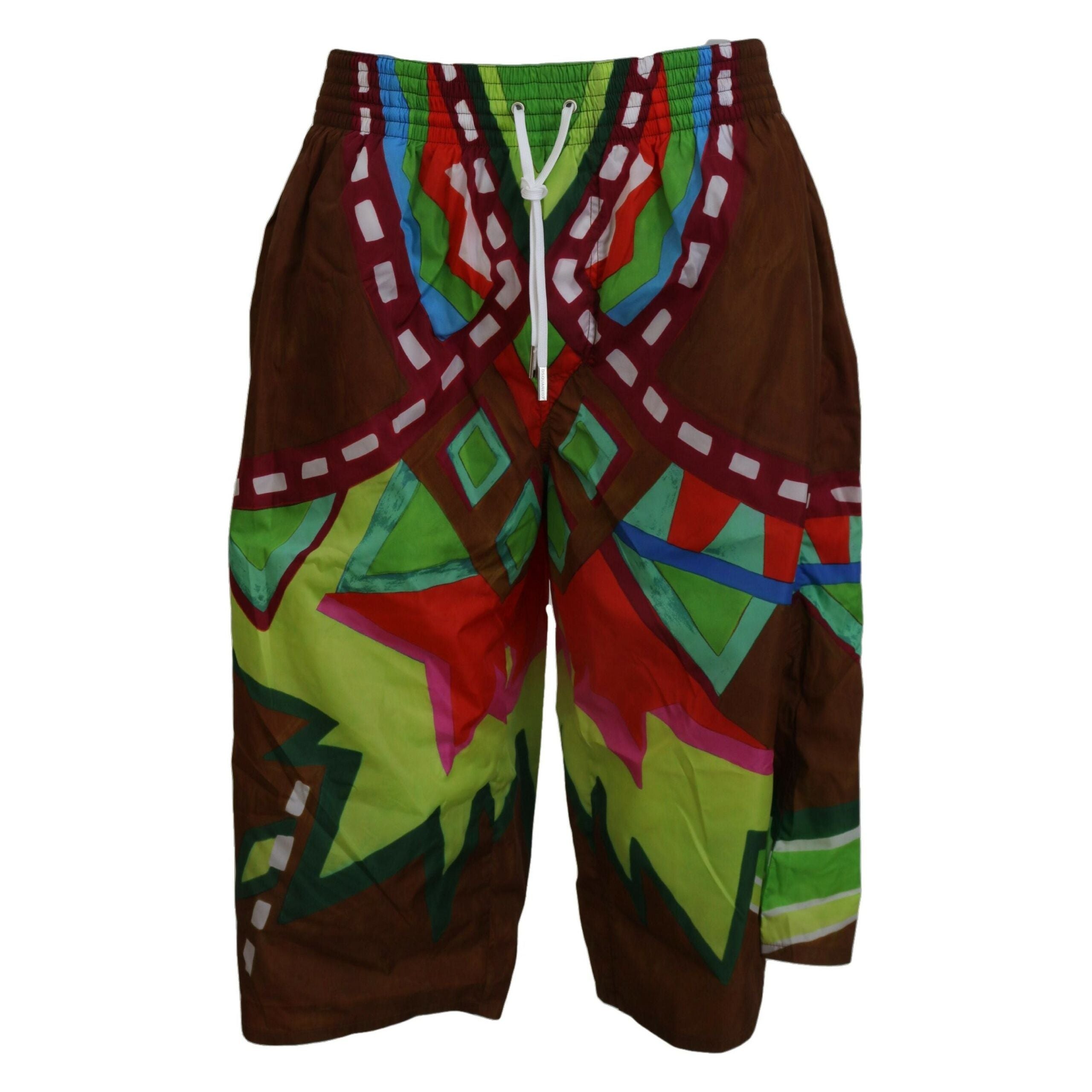 Dsquared² Multicolor Cotton Swim Shorts Elegance