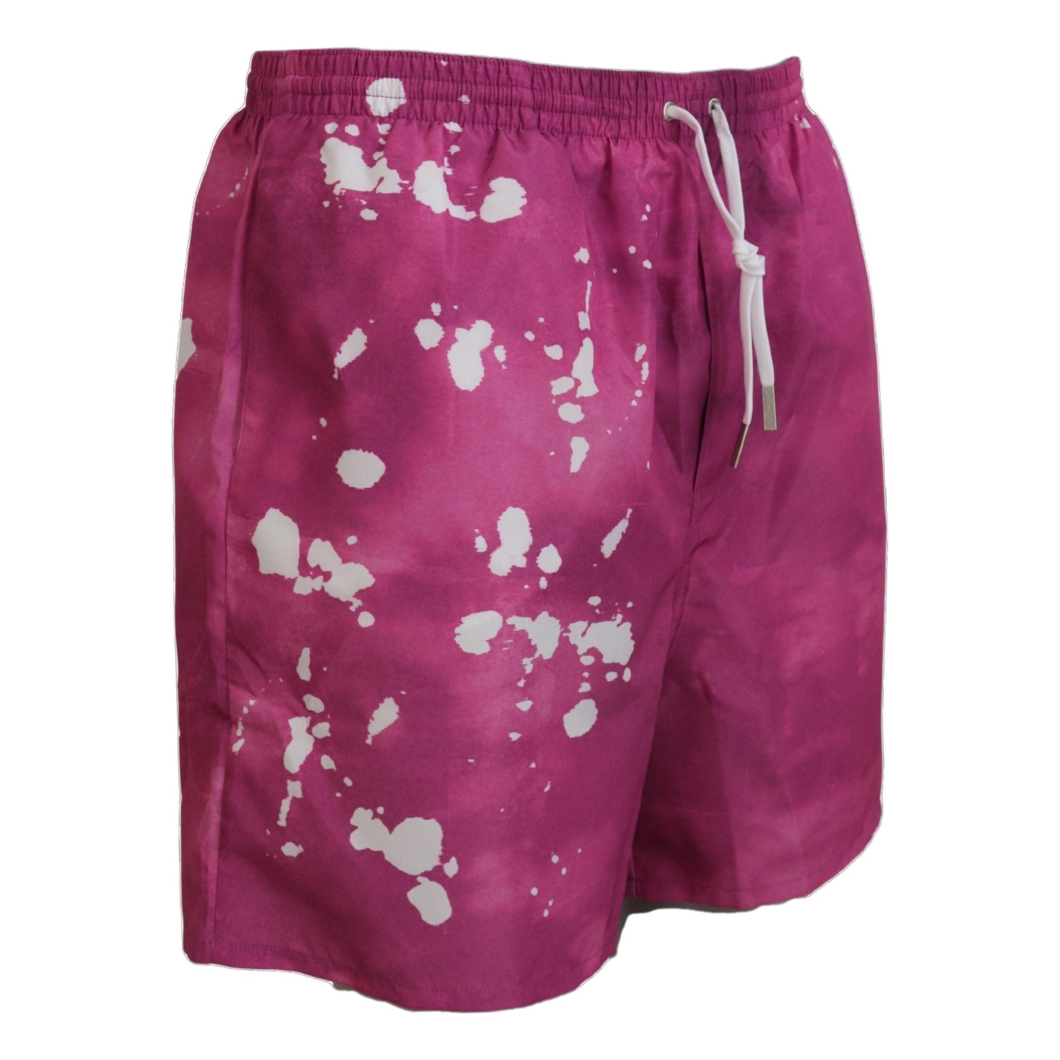 Dsquared² Pink Tie Dye Swim Shorts Cotton Boxer for Luxe Style