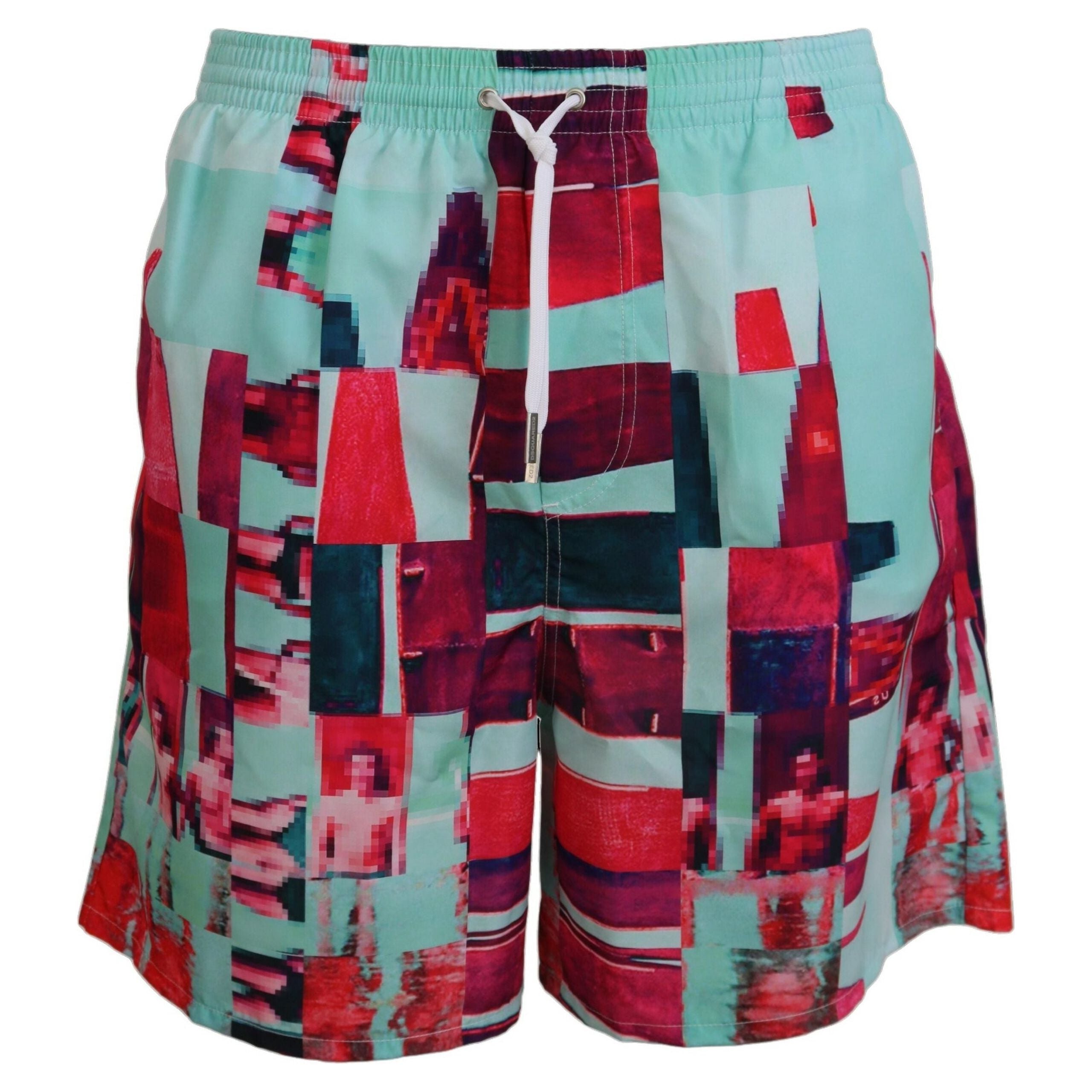 Dsquared² Multicolor Printed Swim Shorts Luxury Swimwear