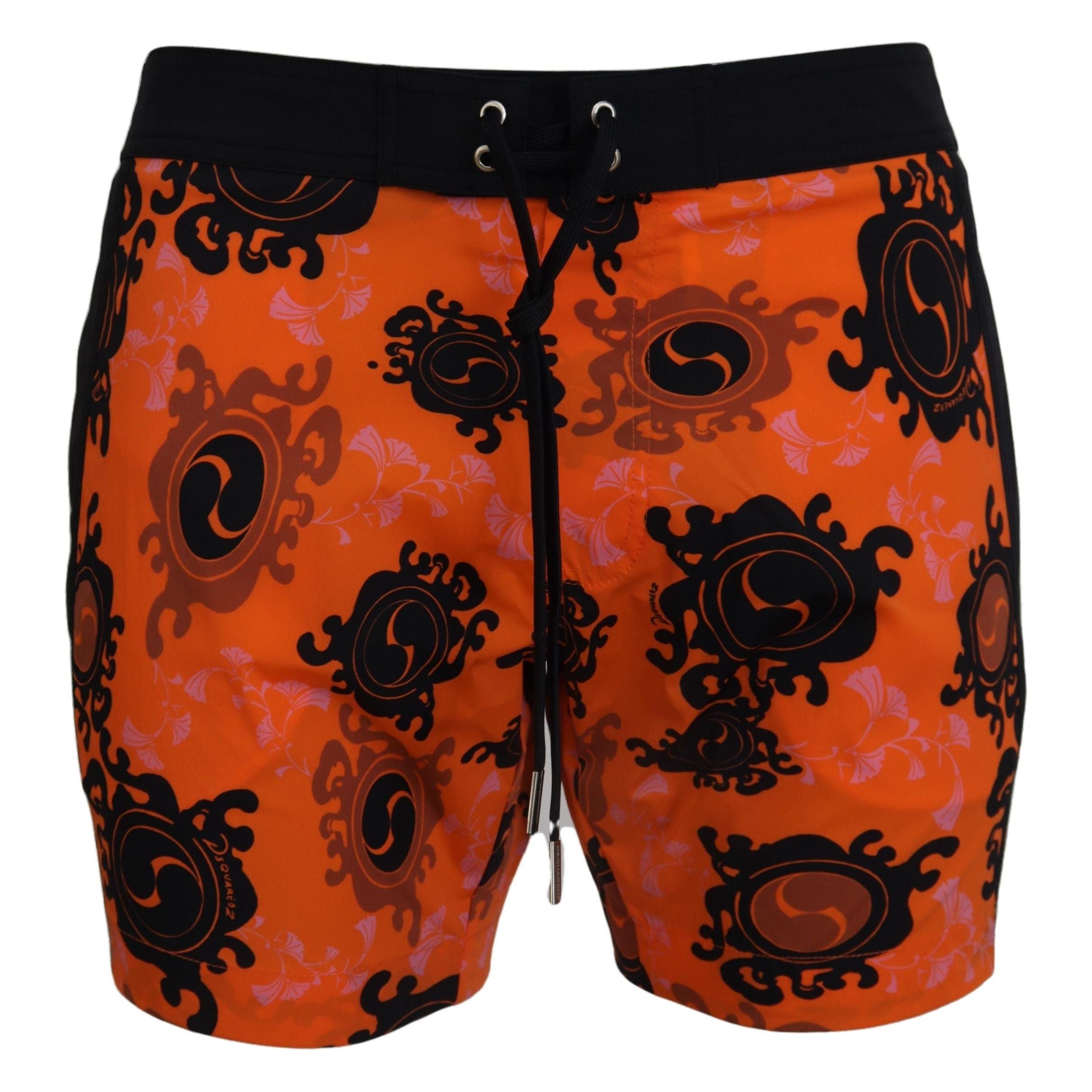 Dsquared² Orange Quick-Drying Swim Shorts Boxer