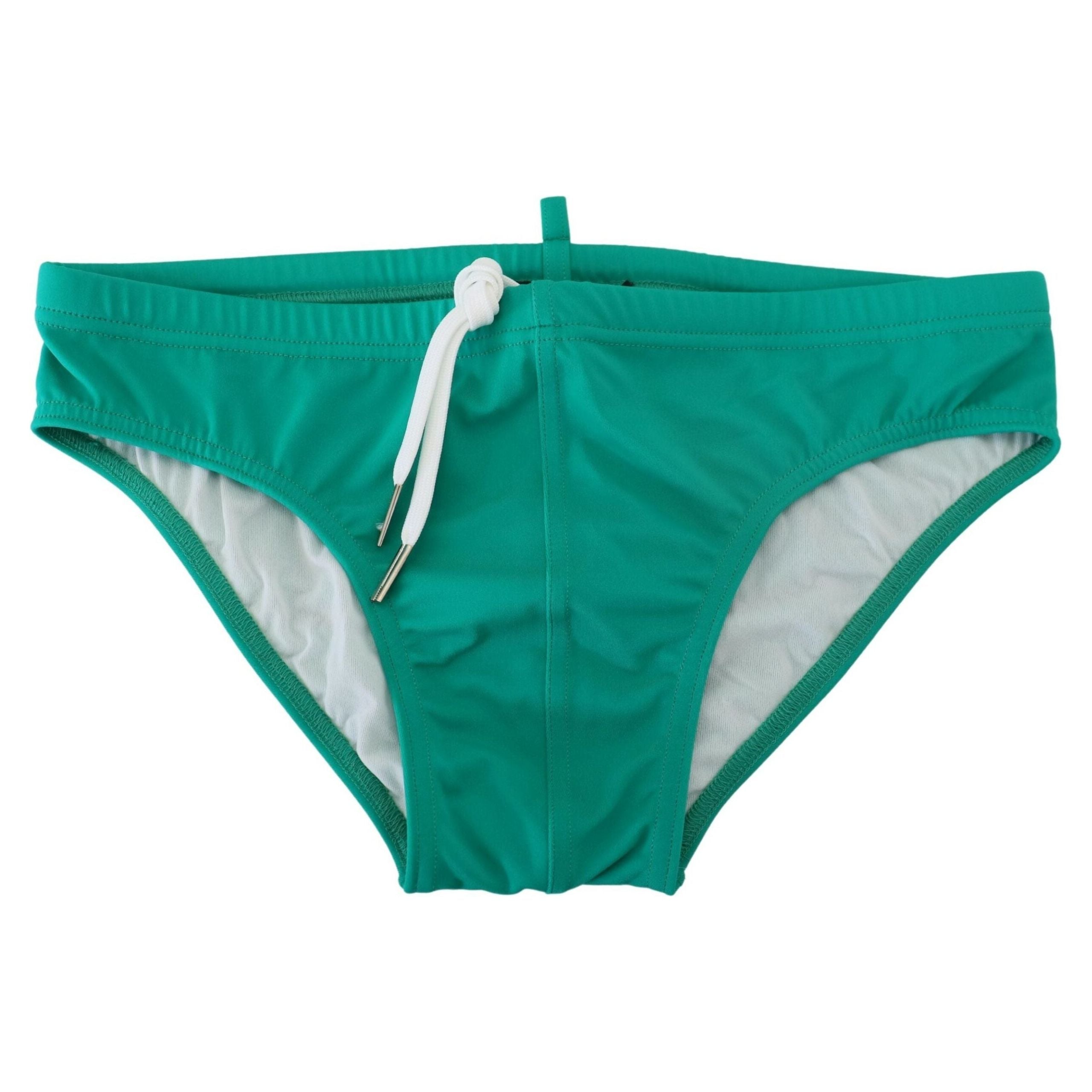 Dsquared² Chic Green Swim Briefs Luxe Style