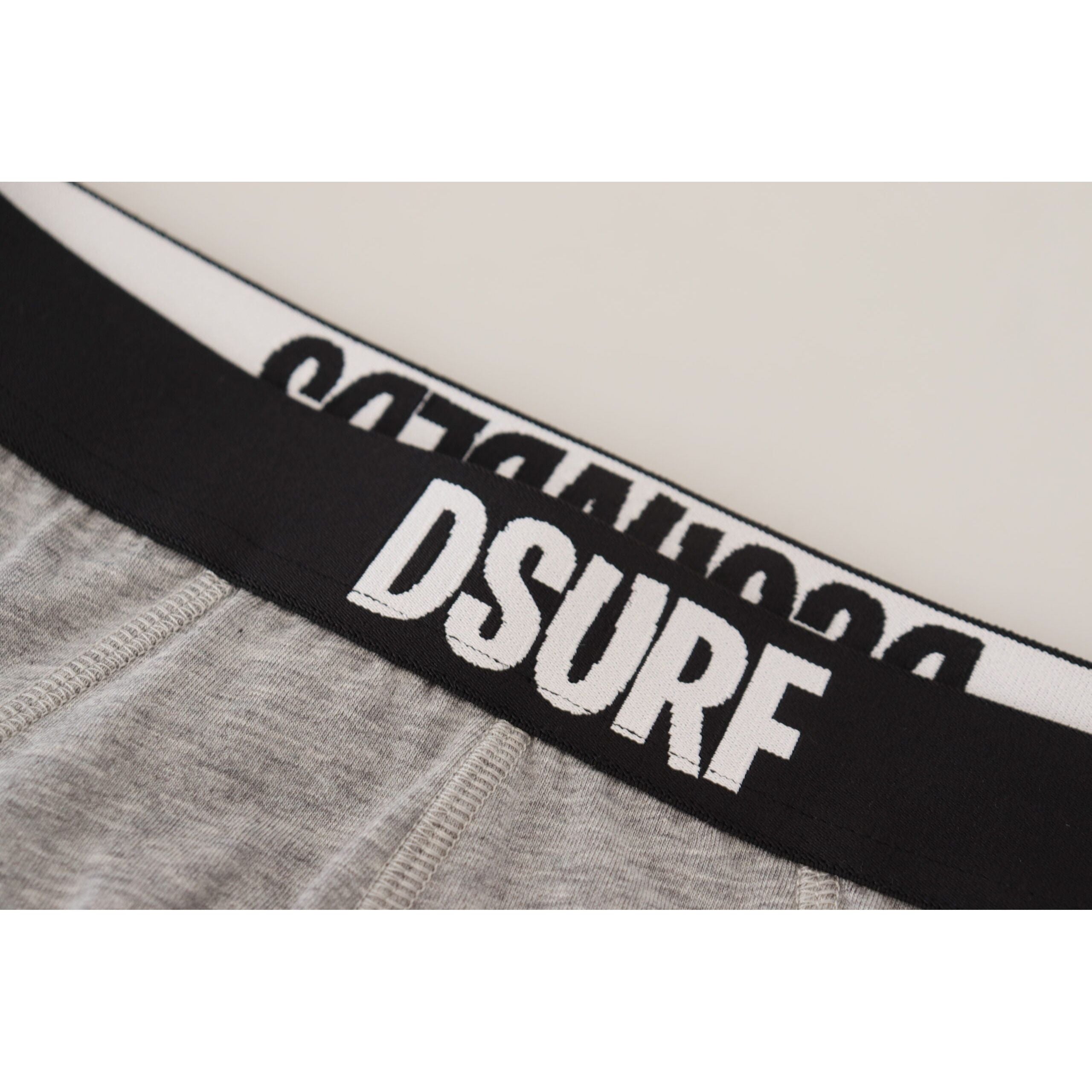 Dsquared² Elegant Gray Cotton Stretch Briefs for Luxe Comfort