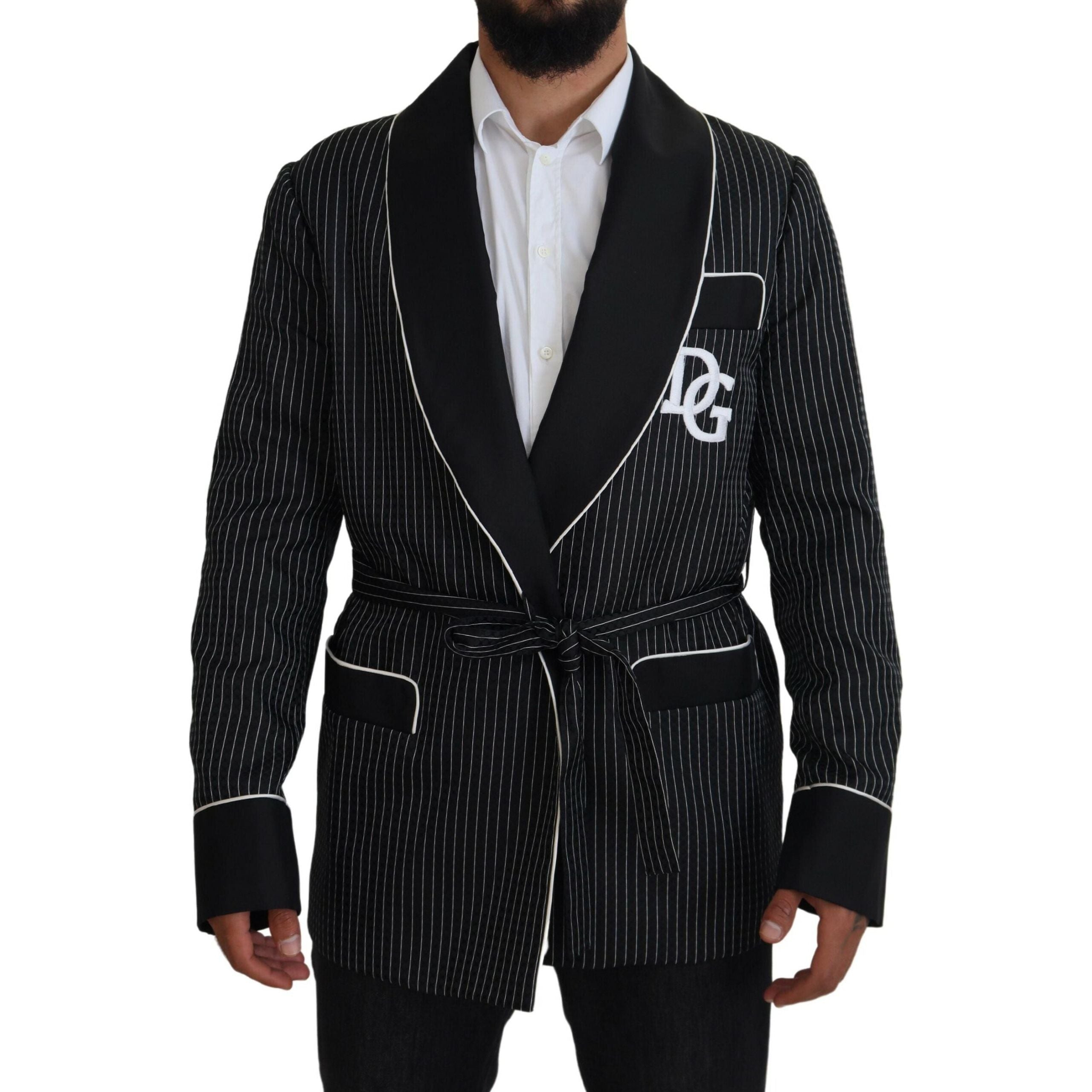 Dolce & Gabbana Elegant Silk-Lined Robe Jacket for Luxury