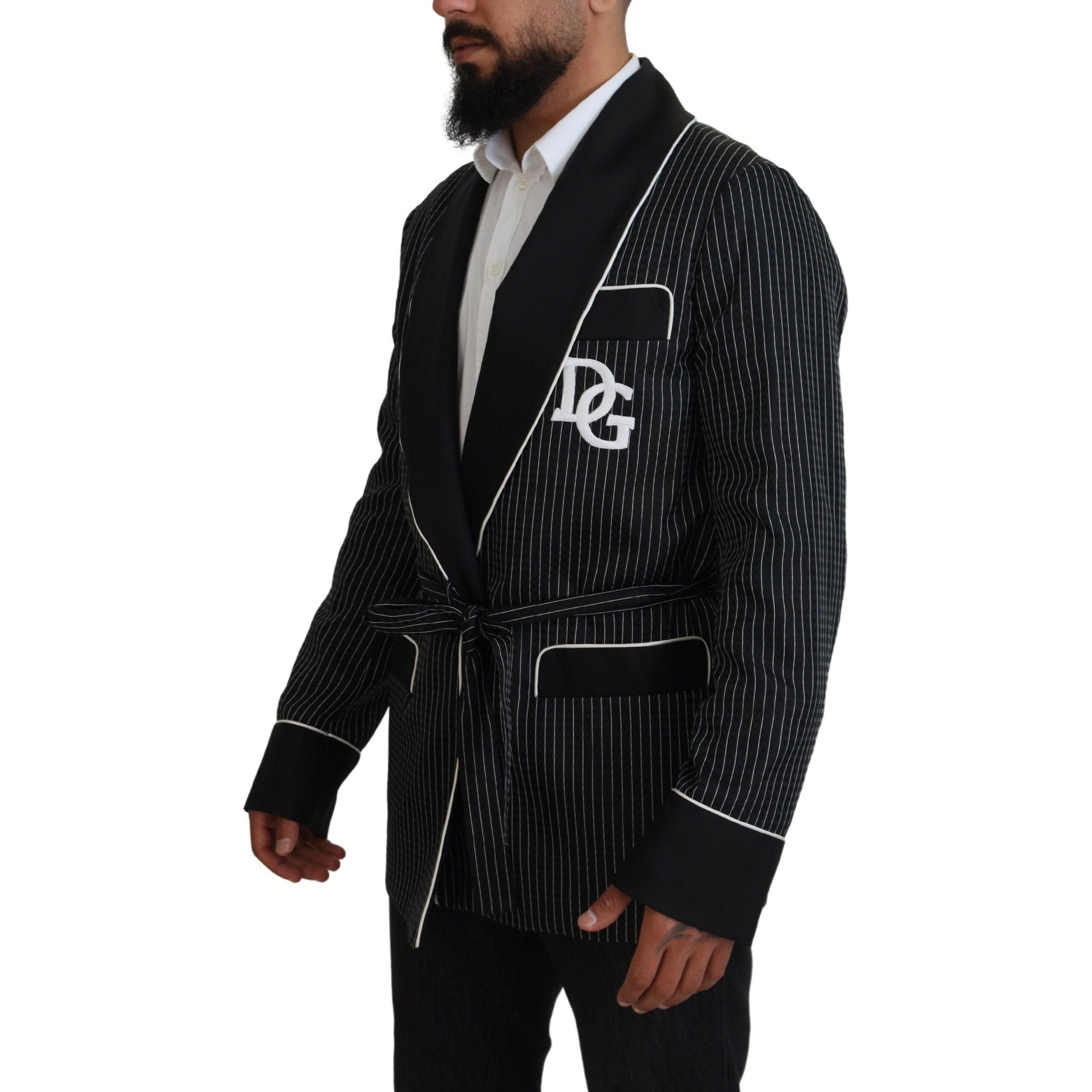 Dolce & Gabbana Elegant Silk-Lined Robe Jacket for Luxury