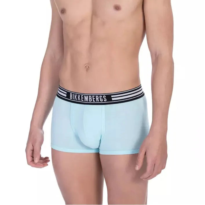 Bikkembergs Light Blue Cotton Underwear Trunk