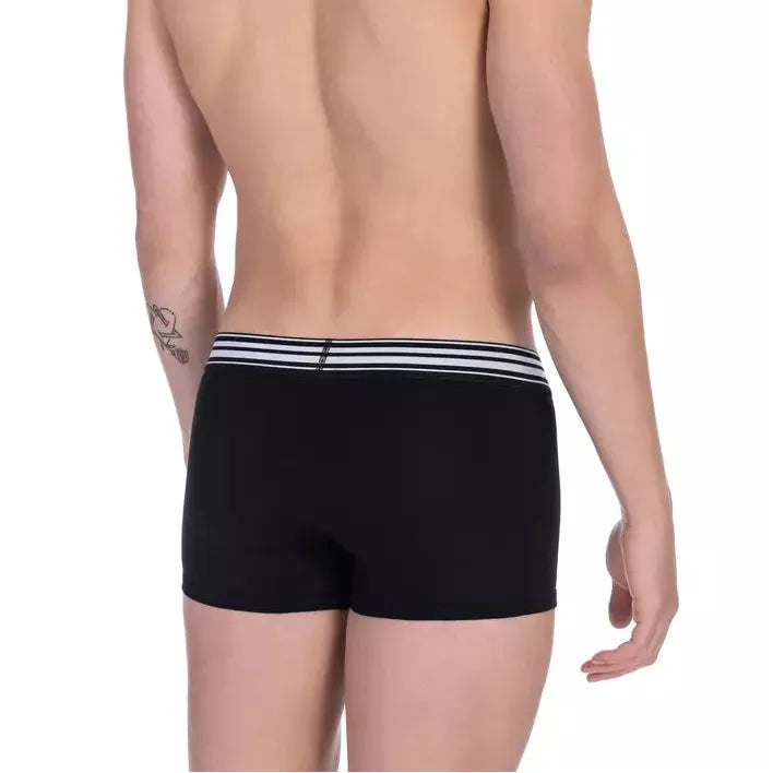 Bikkembergs Black Cotton Underwear Trunks for Luxurious Comfort