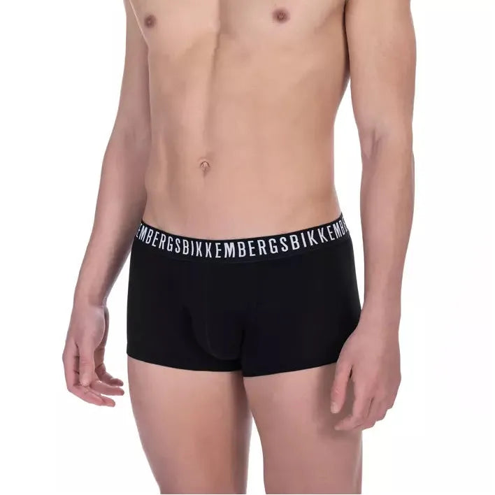 Bikkembergs Black Cotton Trunk for Elevated Comfort
