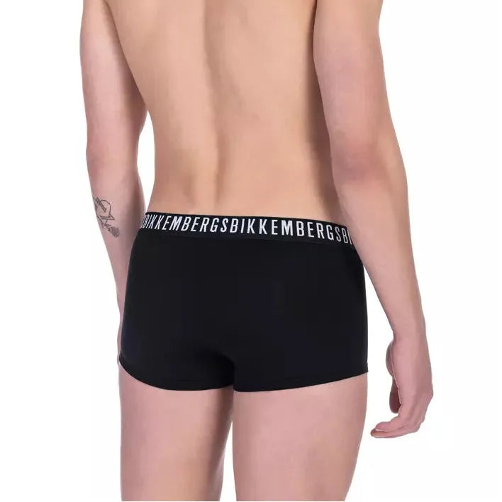 Bikkembergs Black Cotton Trunk for Elevated Comfort
