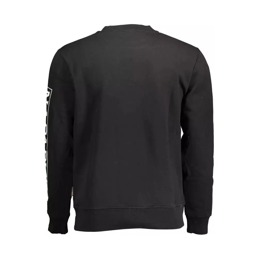 Napapijri Black Cotton Sweatshirt Elevate Your Style