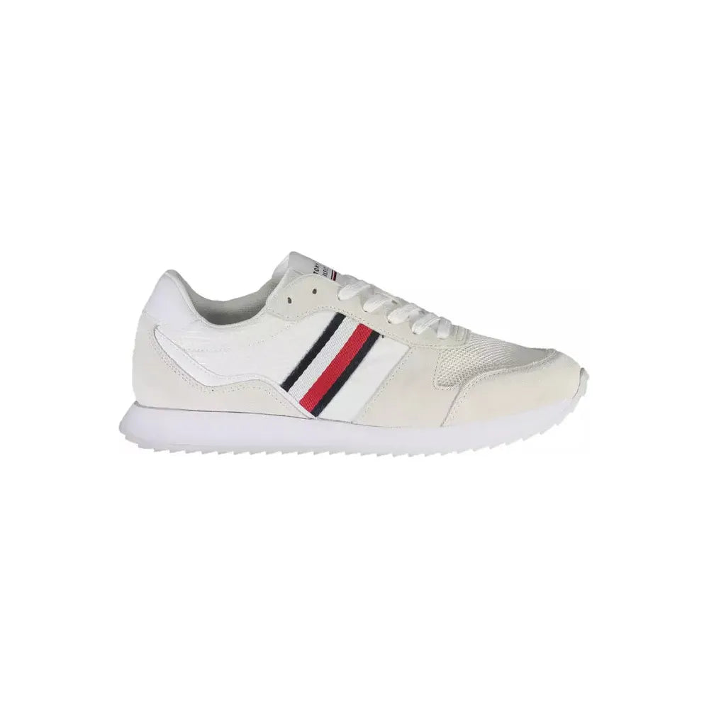 Tommy Hilfiger White Eco-Conscious Sneakers With Logo Accent