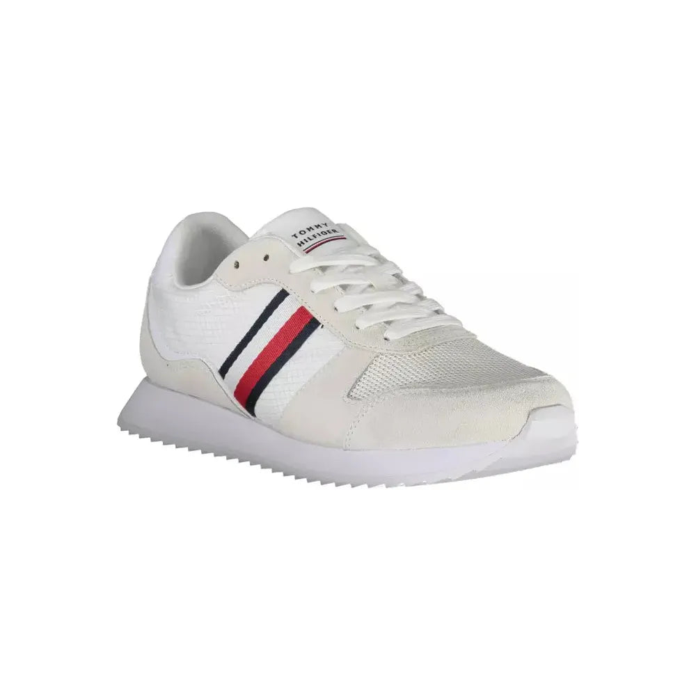Tommy Hilfiger White Eco-Conscious Sneakers With Logo Accent