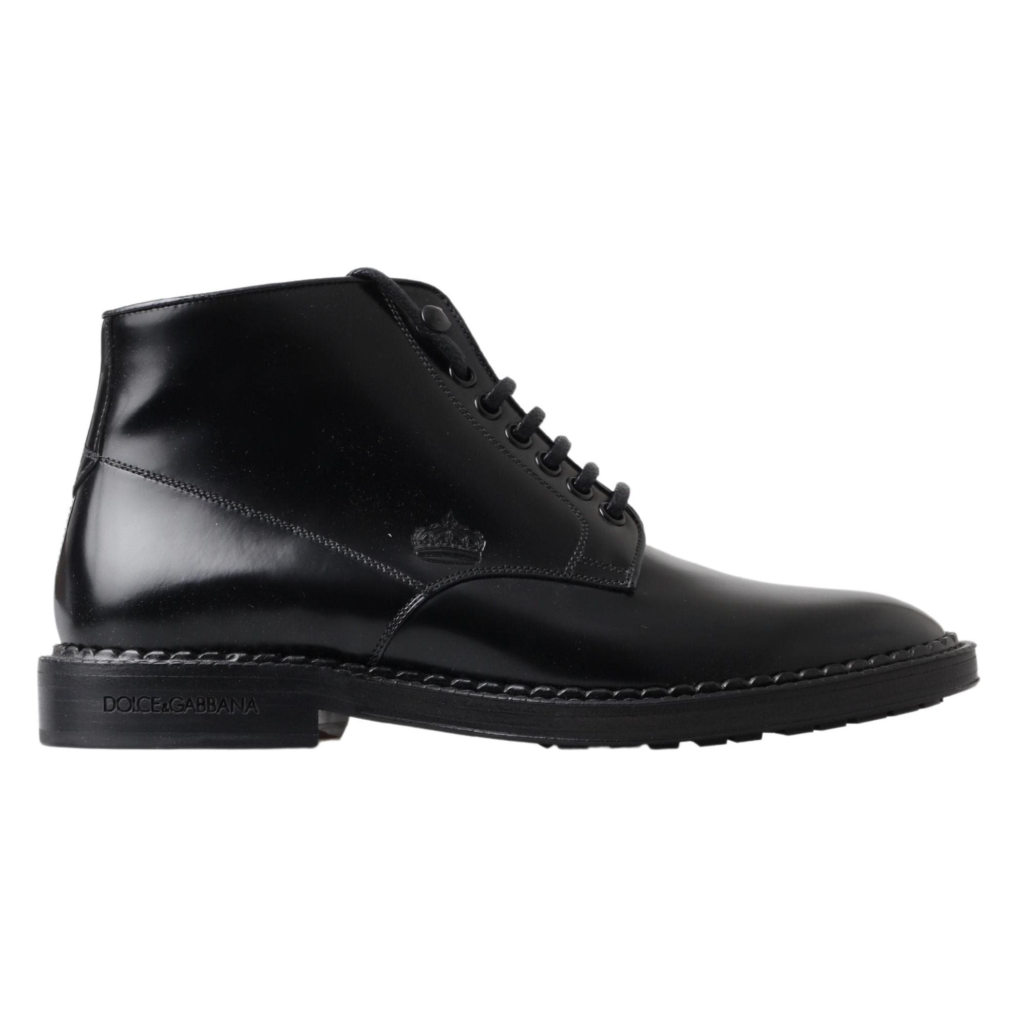 Dolce & Gabbana Black Leather Chelsea Boots for Sophistication