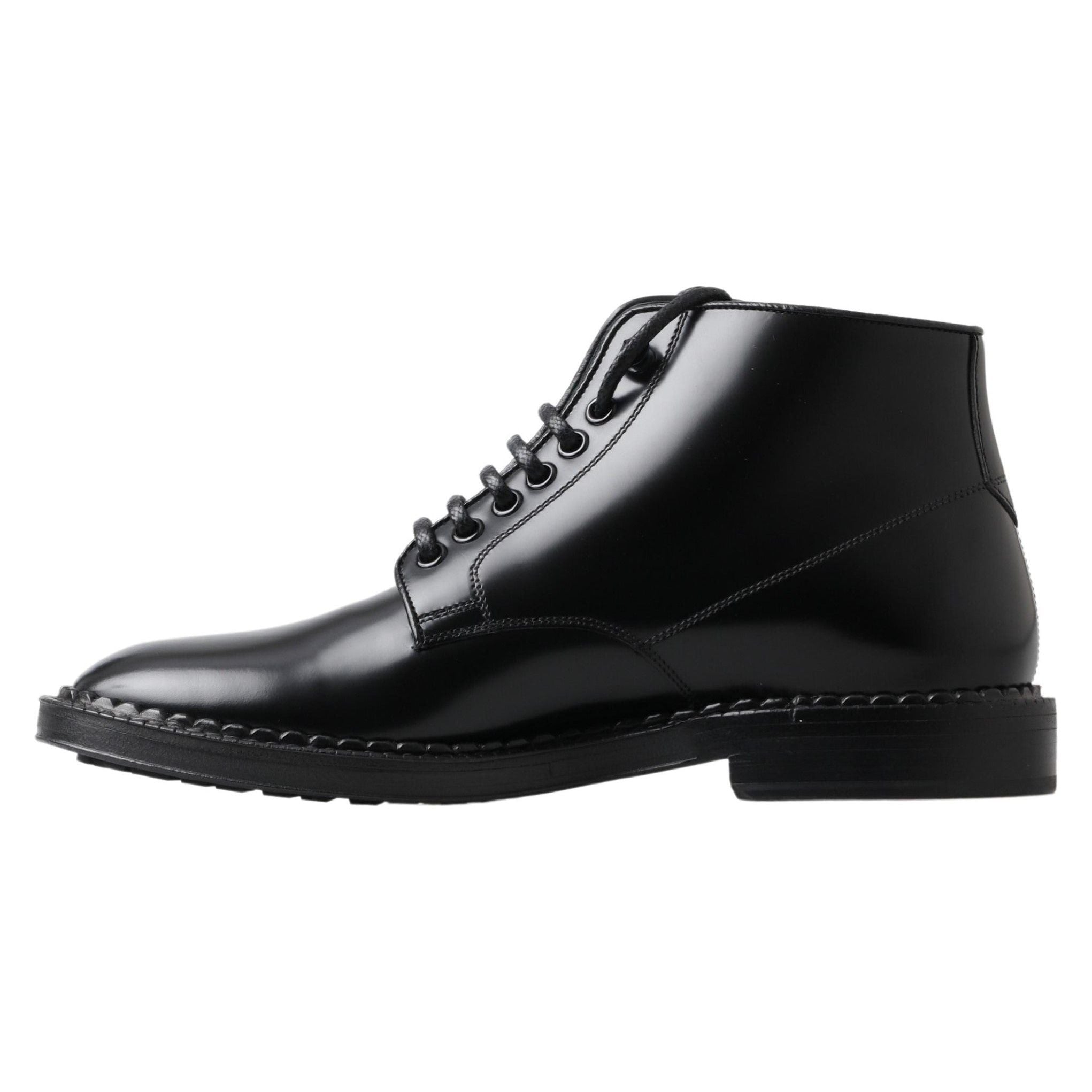 Dolce & Gabbana Black Leather Chelsea Boots for Sophistication