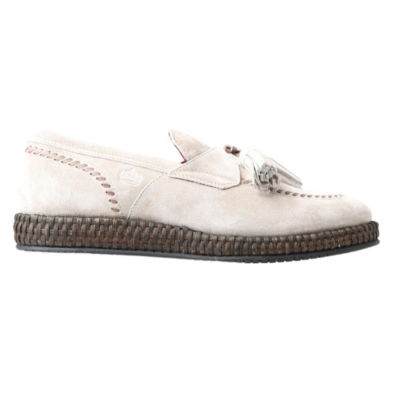 Dolce & Gabbana Ivory Leather Espadrilles for Luxe Style