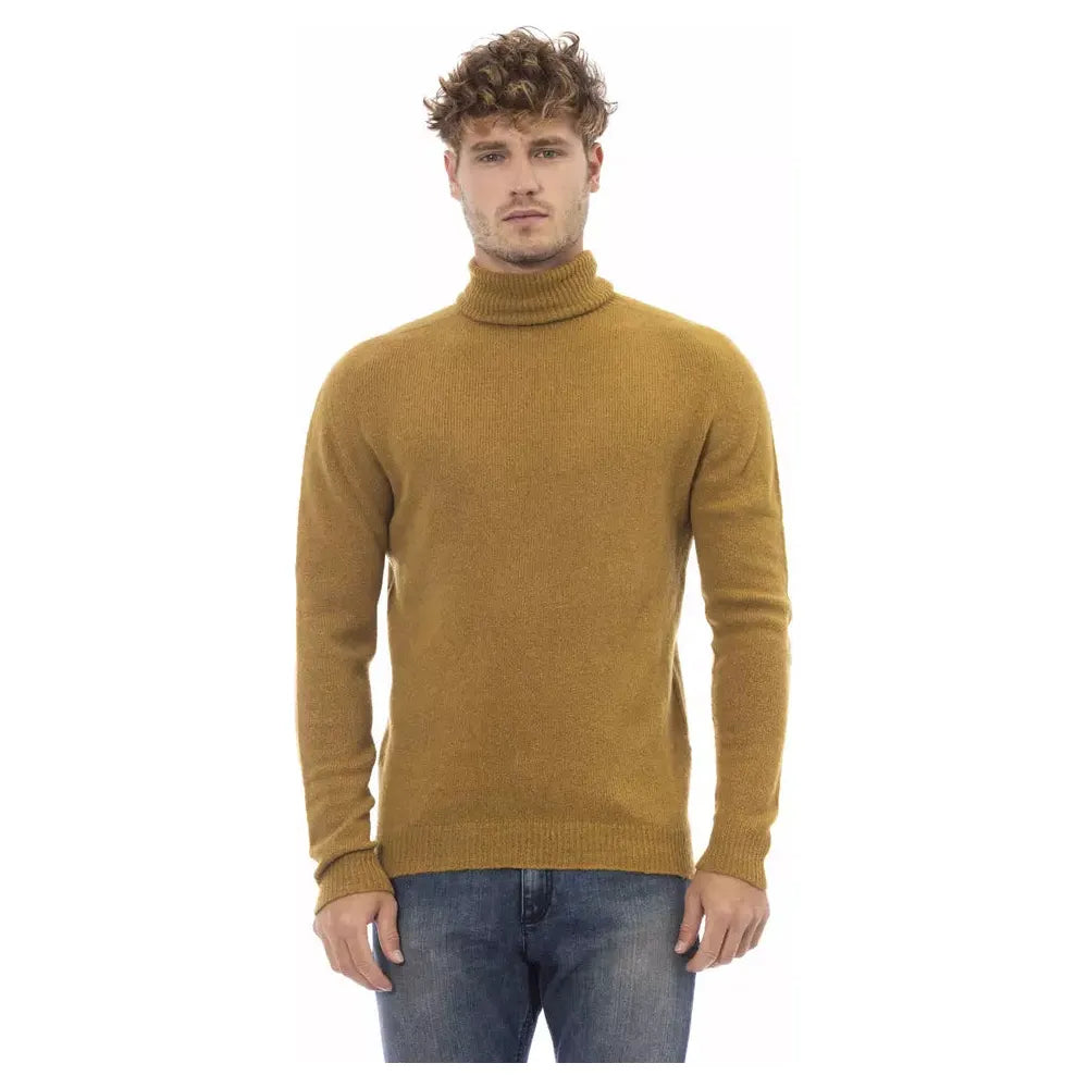 Alpha Studio Brown Alpaca Sweater for Elevated Style
