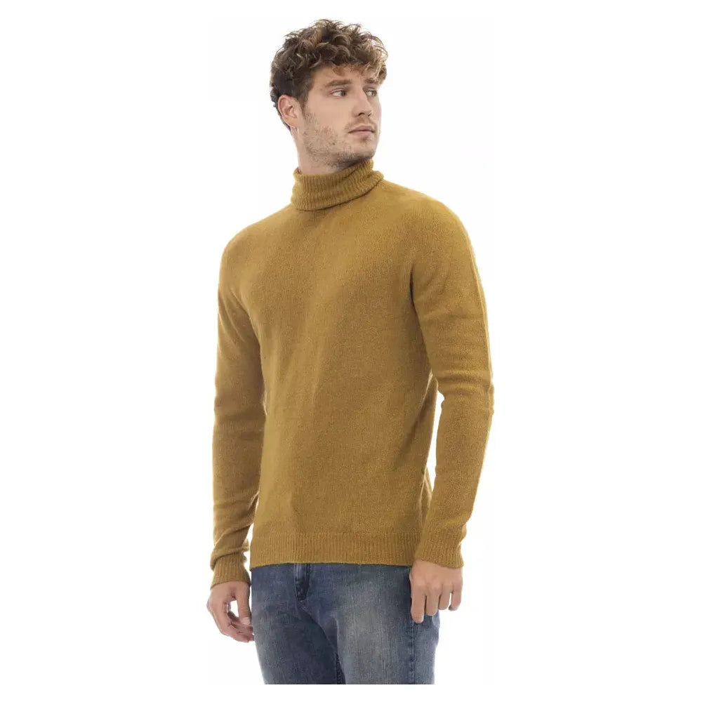 Alpha Studio Brown Alpaca Sweater for Elevated Style