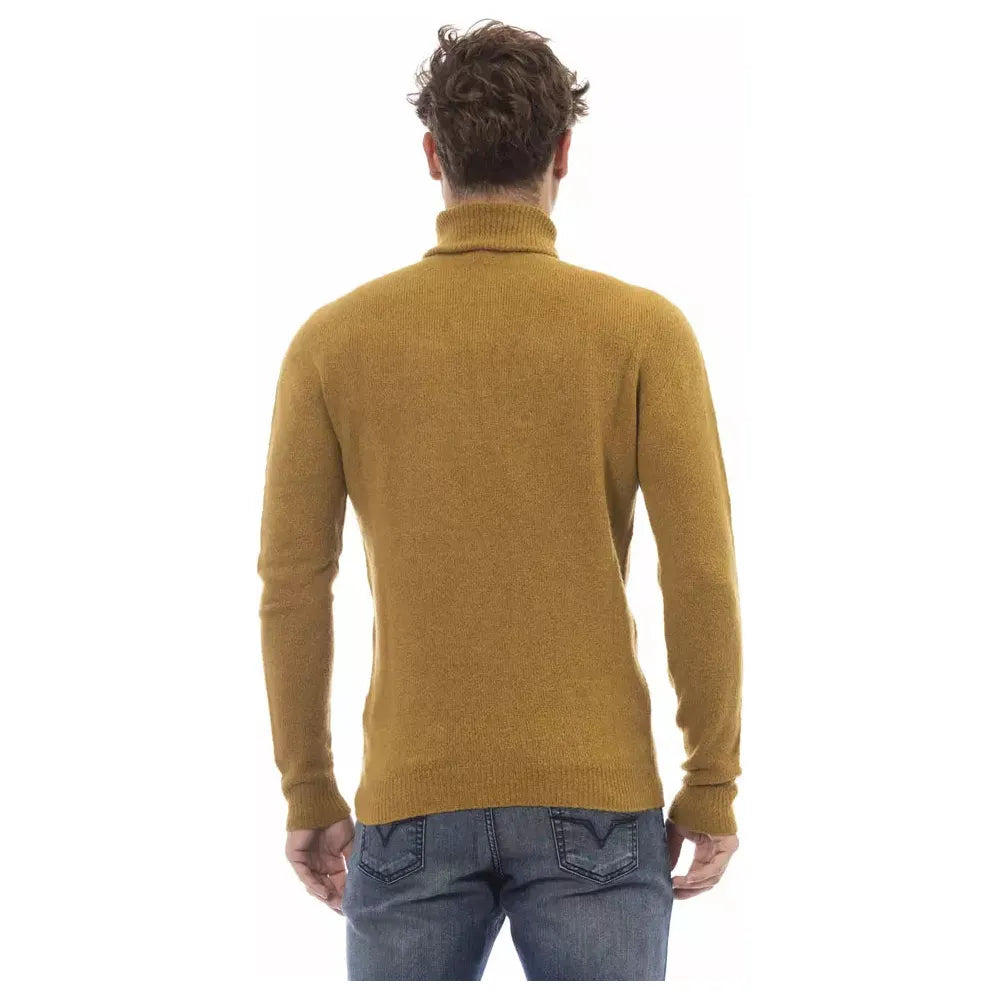 Alpha Studio Brown Alpaca Sweater for Elevated Style