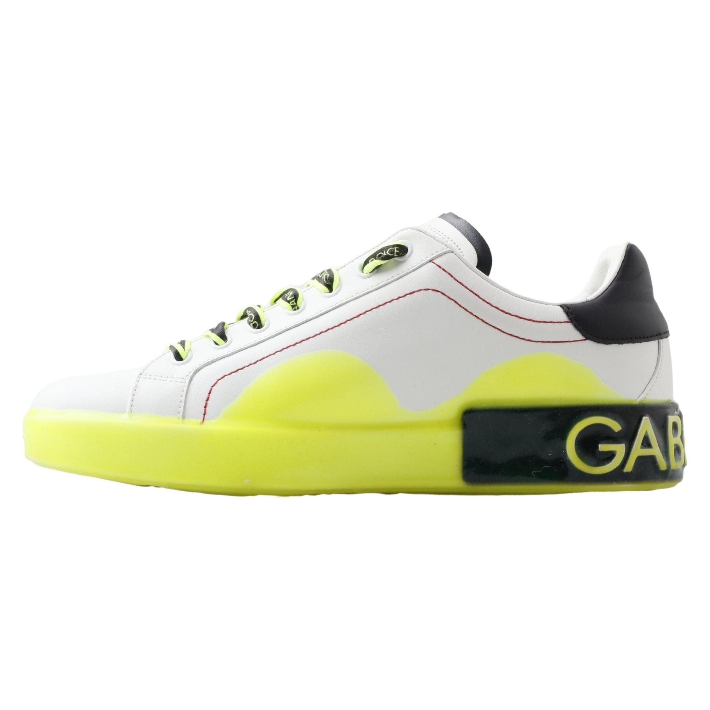 Dolce & Gabbana White Leather Low Top Sneakers