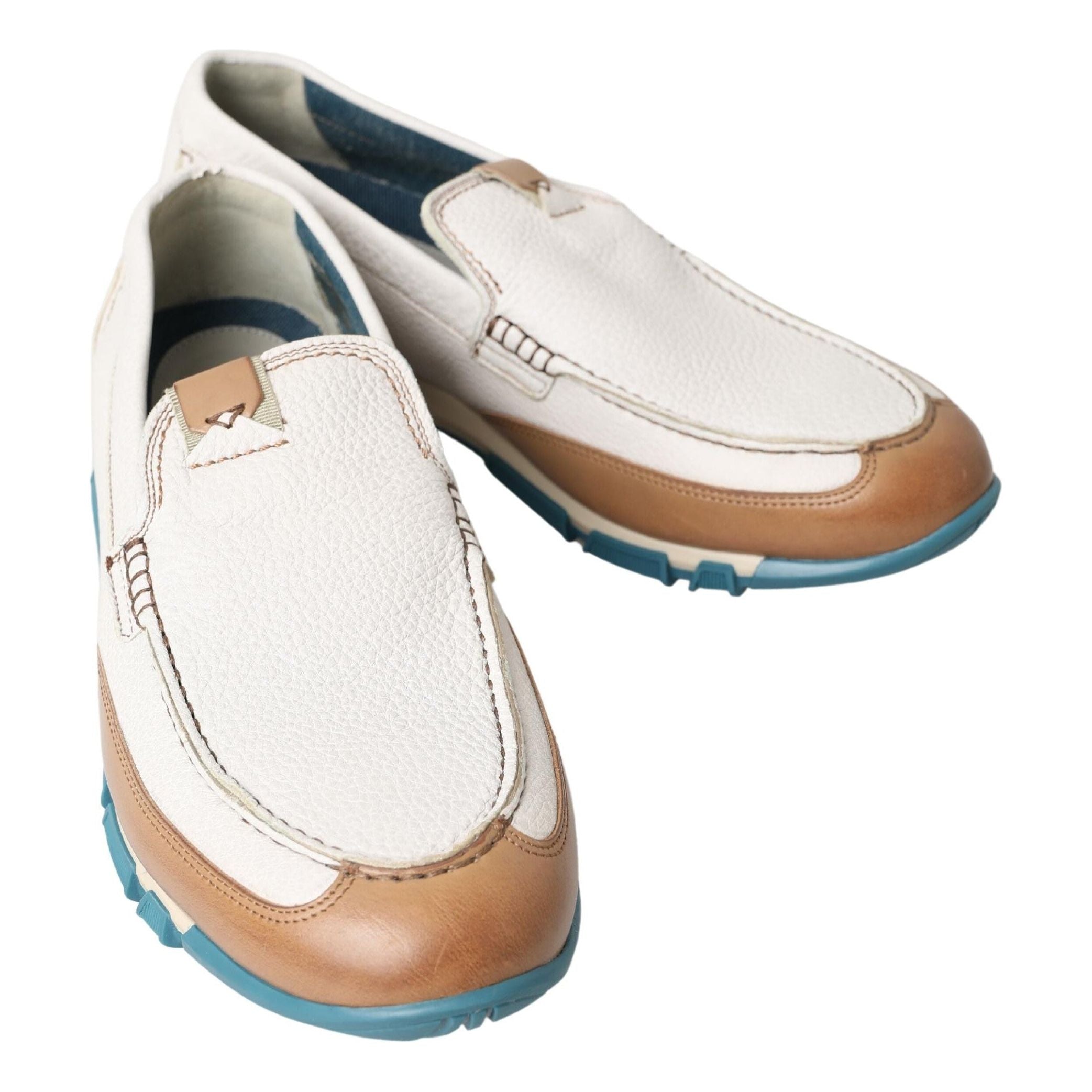 Dolce & Gabbana White Leather Slipper Loafers