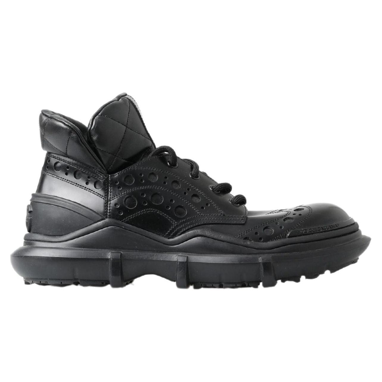 Dolce & Gabbana Black Leather Ankle Boots Luxury
