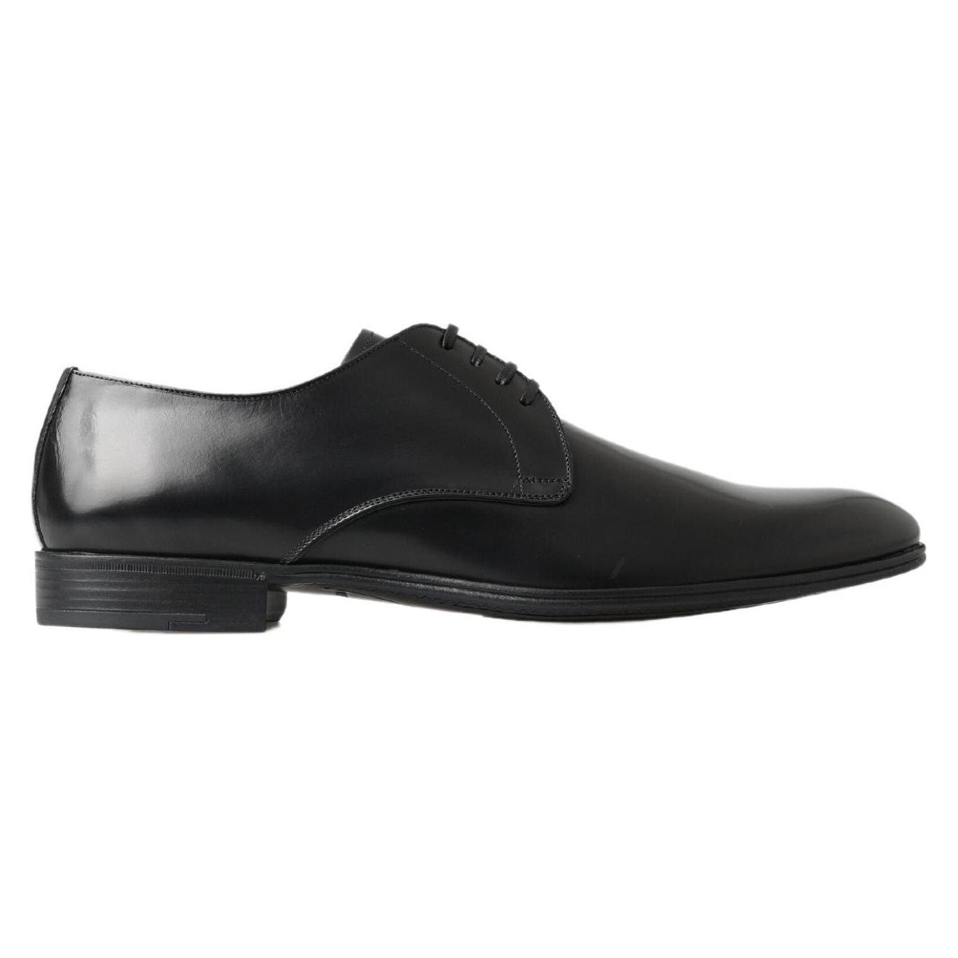 Dolce & Gabbana Classic Black Leather Derby Shoes Elegance