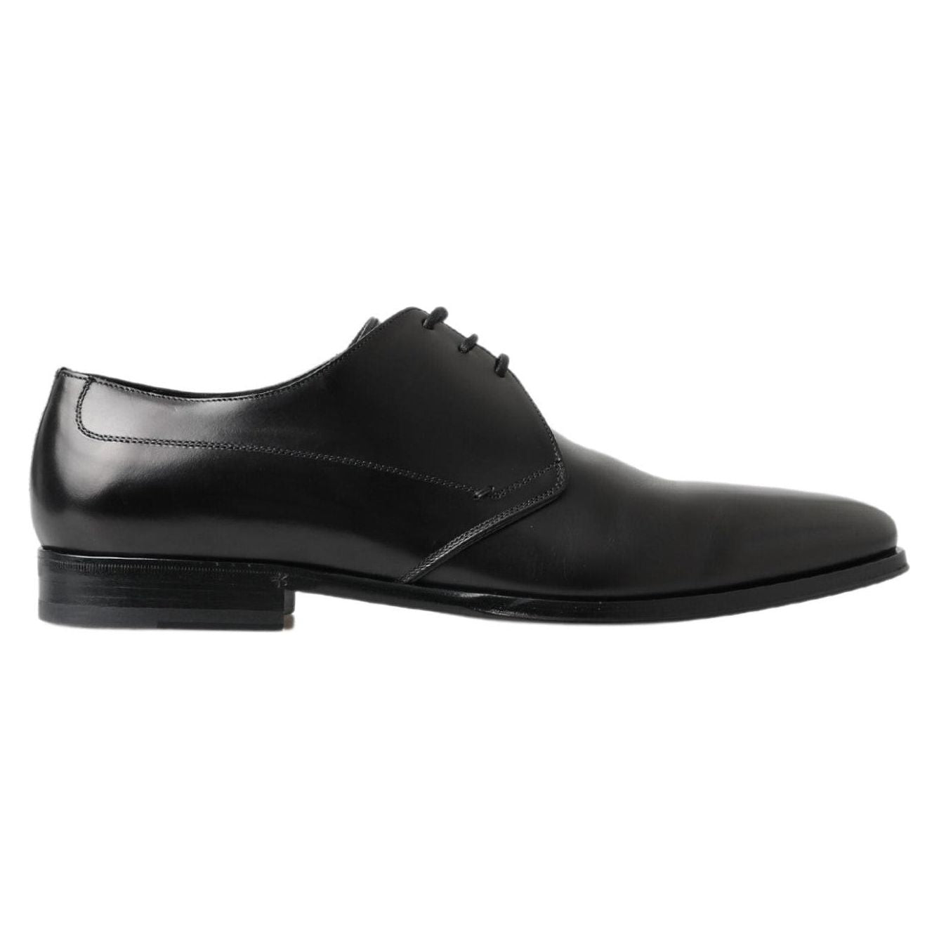 Dolce & Gabbana Classic Black Leather Derby Shoes Elegance