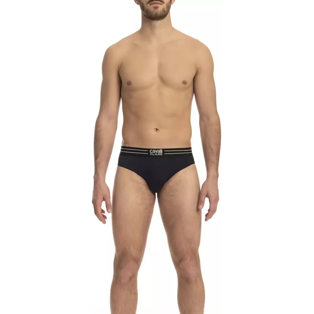 Cavalli Class Blue Cotton Underwear Pack for Elevated Style