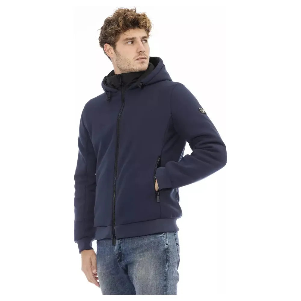 Baldinini Blue Wool Jacket for Timeless Sophistication