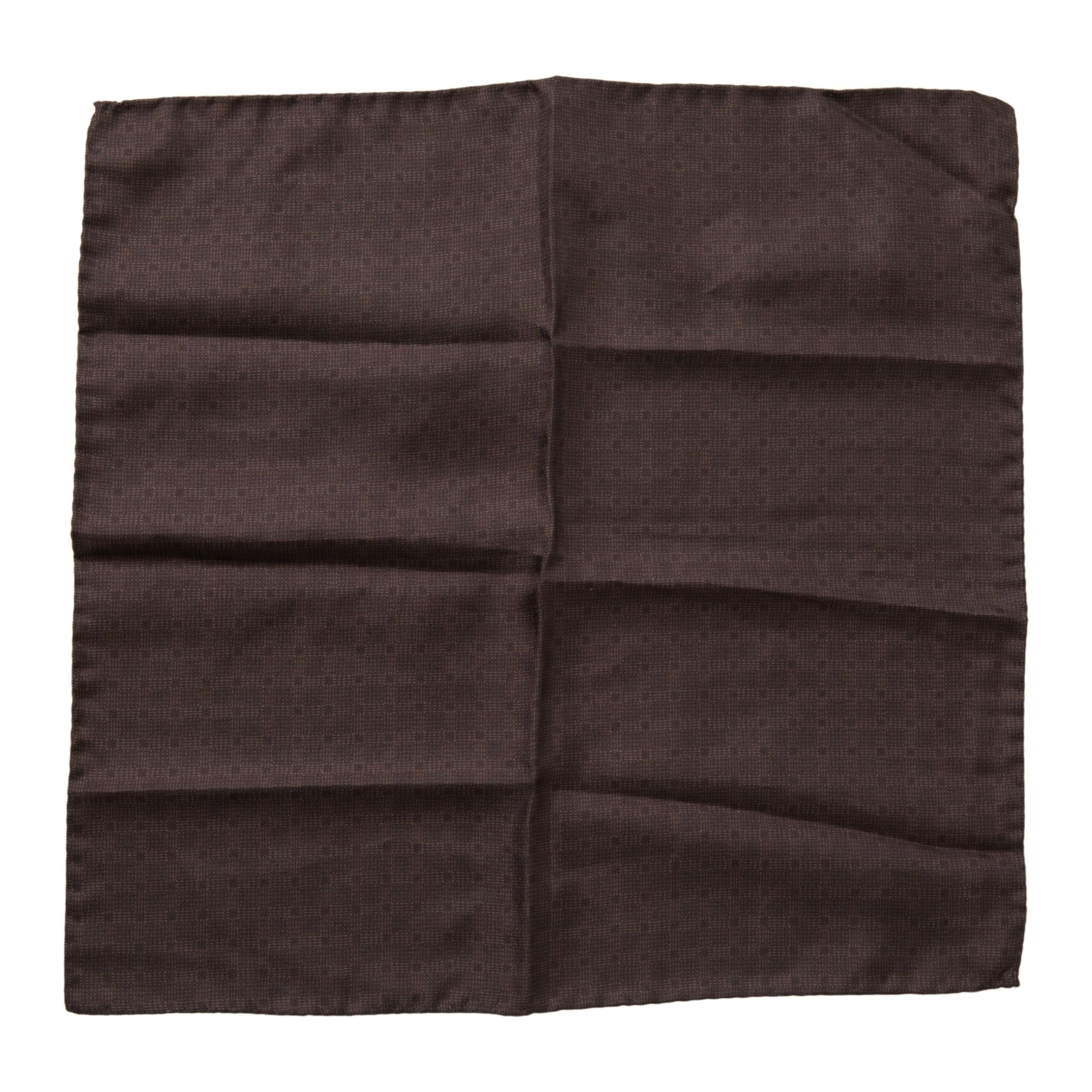 Dolce & Gabbana Rich Brown Silk Square Scarf