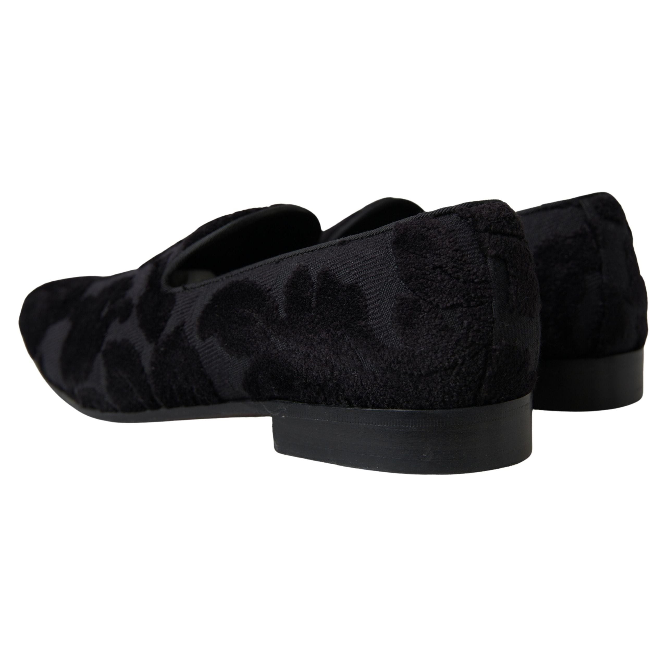 Dolce & Gabbana Black Velvet Vintage Loafers