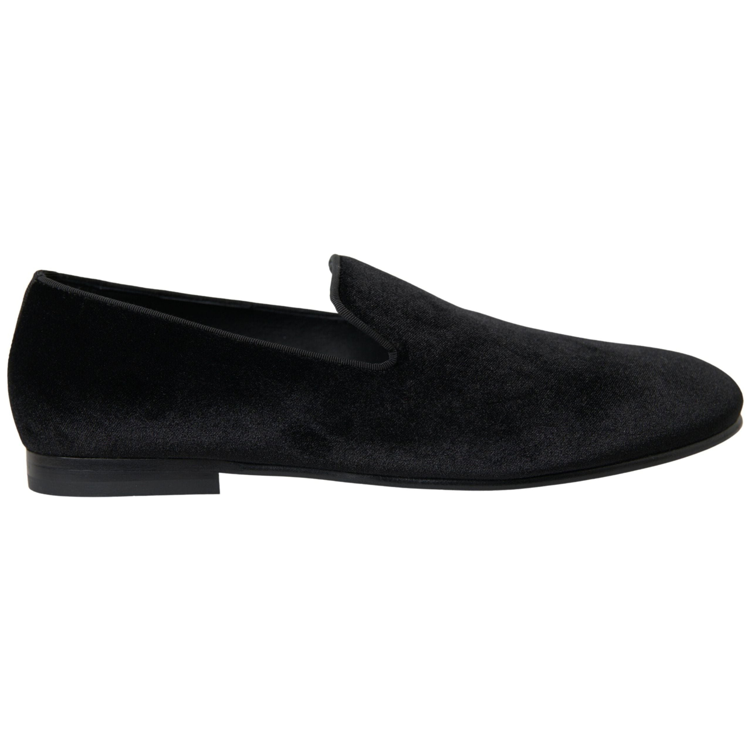 Dolce & Gabbana Black Velvet Loafers
