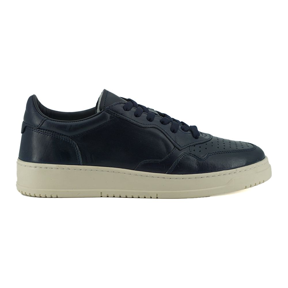 Saxone of Scotland Navy Blue Leather Sneakers