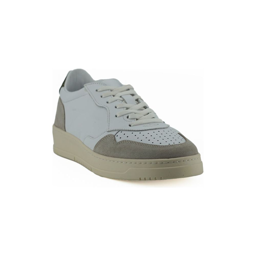 Saxone of Scotland White Leather Sneakers for Luxe Style