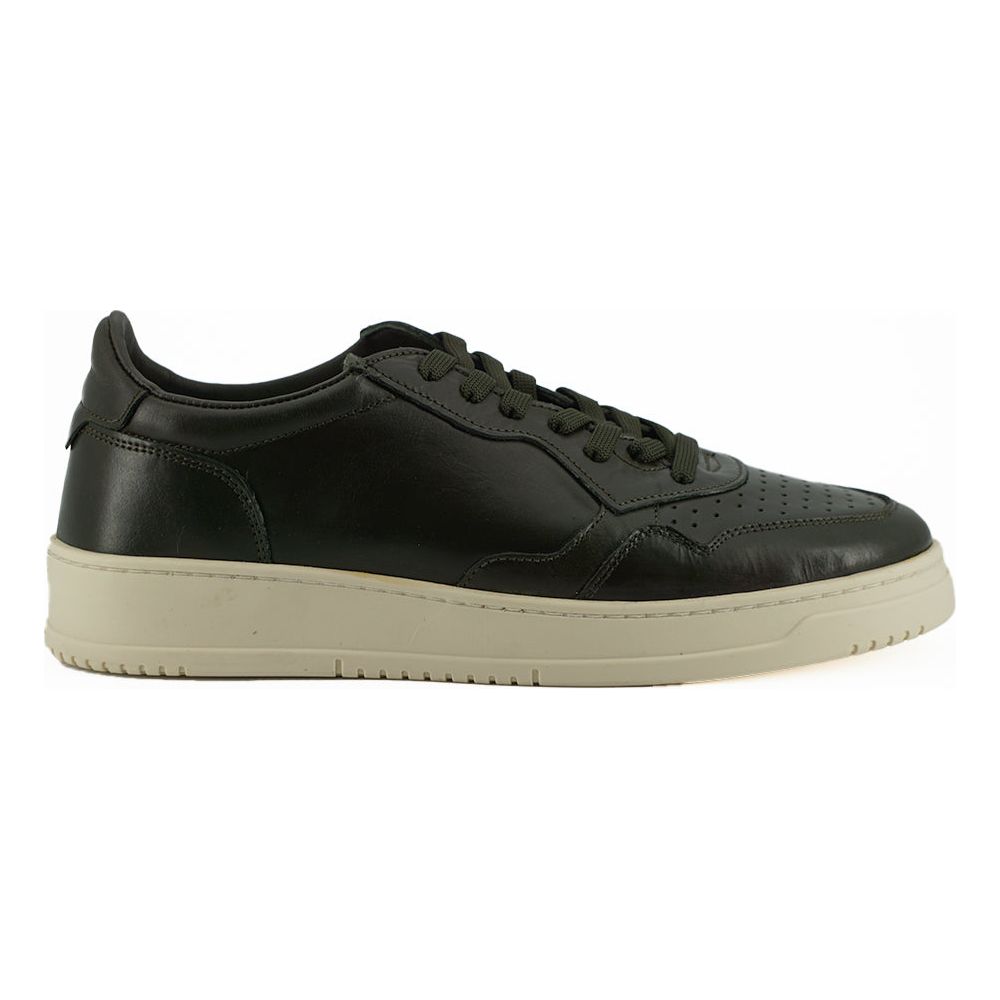 Saxone of Scotland Sleek Dark Brown Leather Sneakers