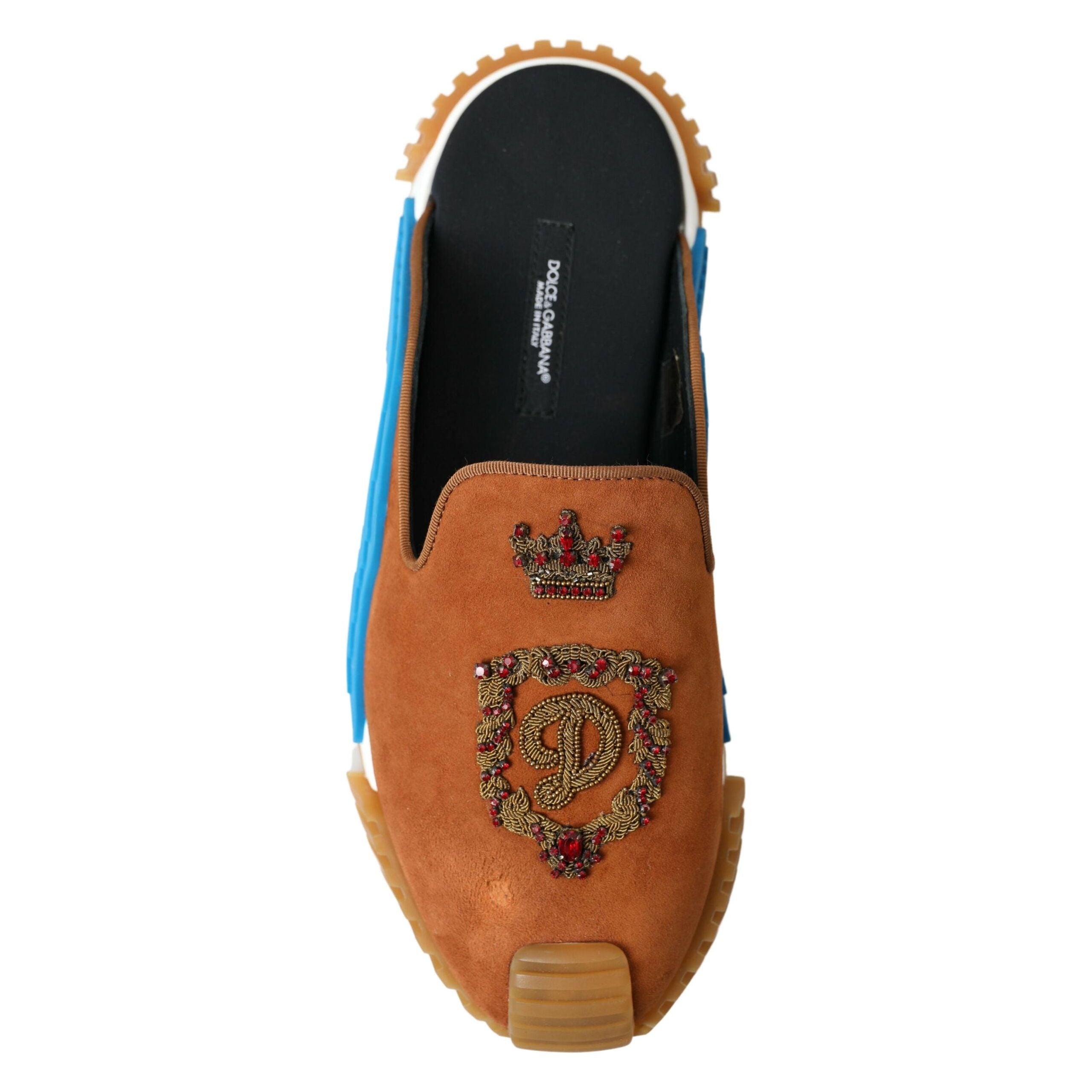 Dolce & Gabbana Multicolor Suede NS1 Slide Sandals