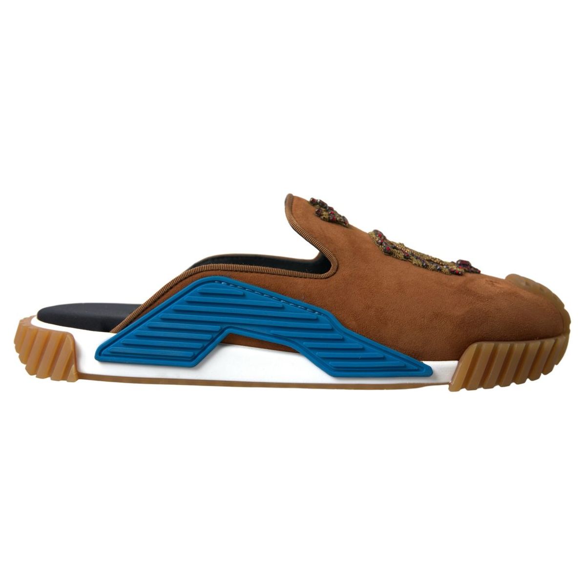 Dolce & Gabbana Multicolor Suede NS1 Slide Sandals