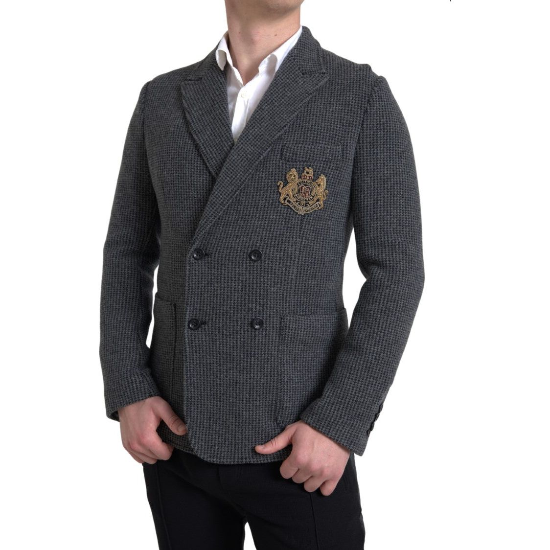 Dolce & Gabbana Navy Cashmere Elegant Slim Fit Blazer