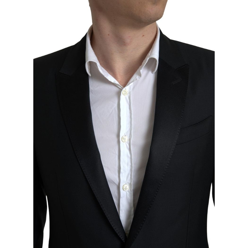 Dolce & Gabbana Navy Wool-Blend Blazer