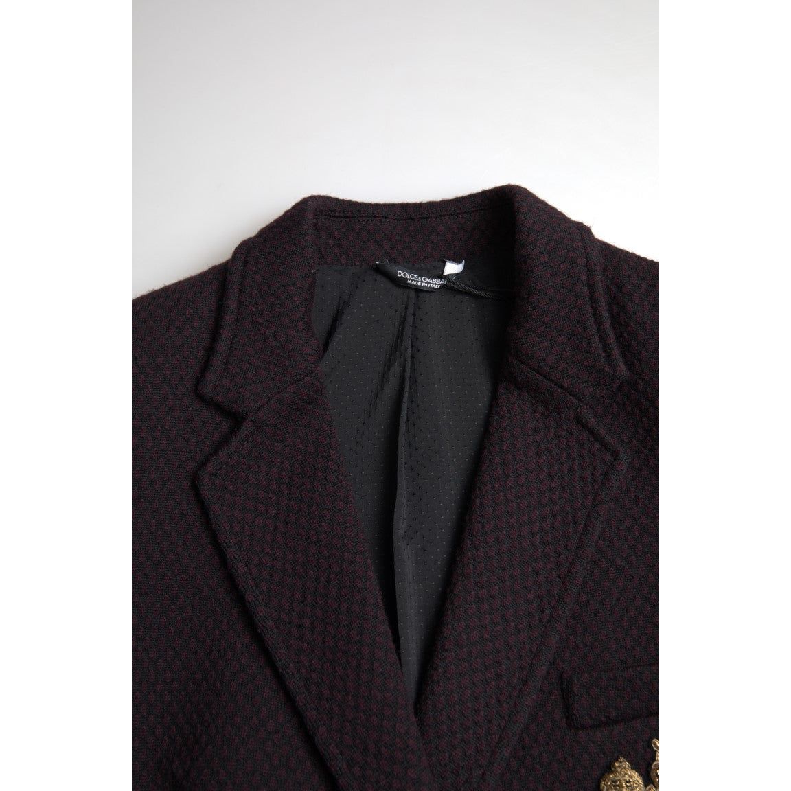 Dolce & Gabbana Elegant Purple Double Breasted Wool Blazer