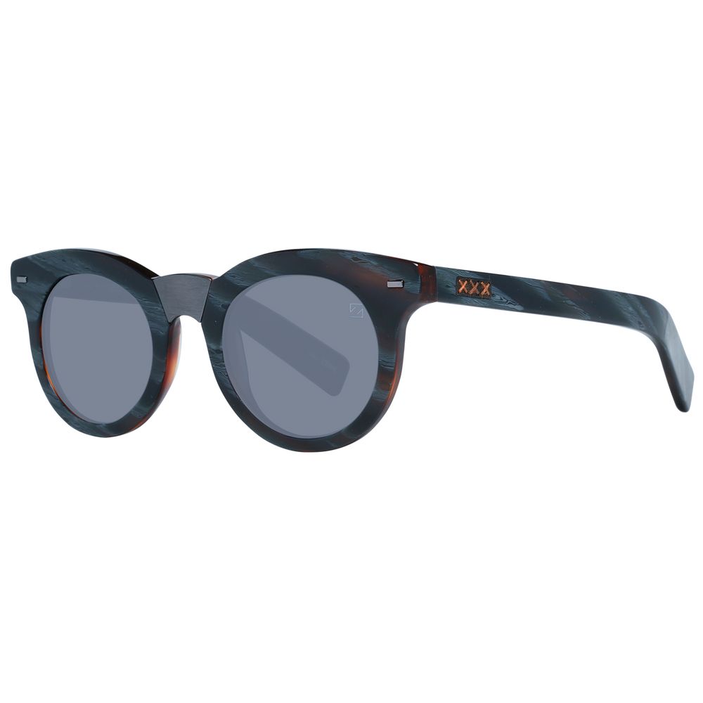 Ermenegildo Zegna Brown Acetate Sunglasses for Effortless Elegance