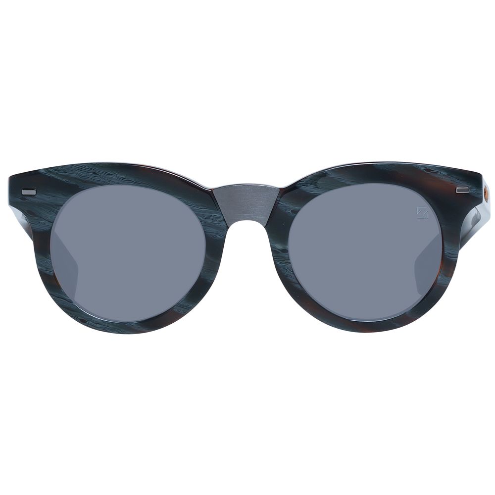 Ermenegildo Zegna Brown Acetate Sunglasses for Effortless Elegance