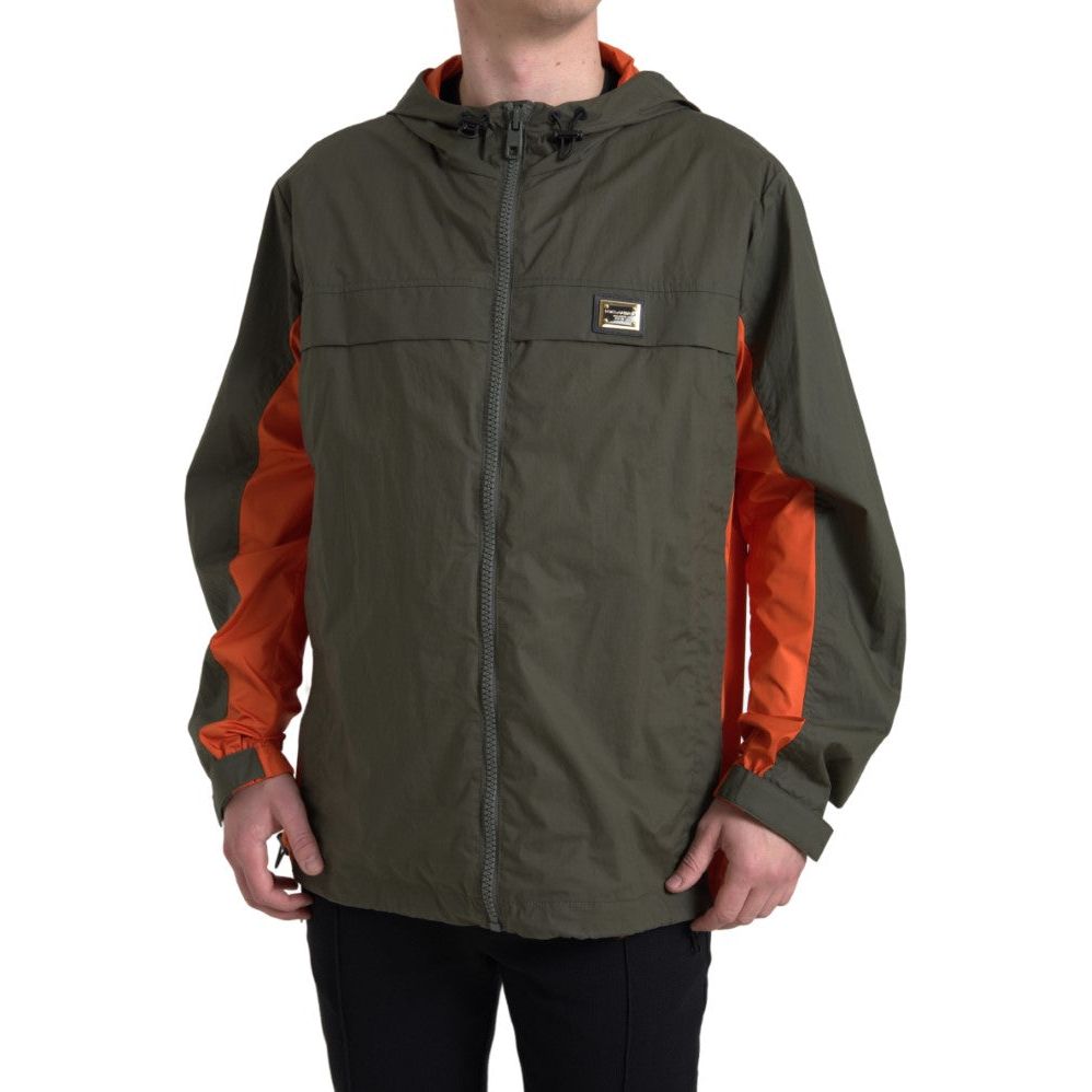 Dolce & Gabbana Green Cotton Full Zip Jacket