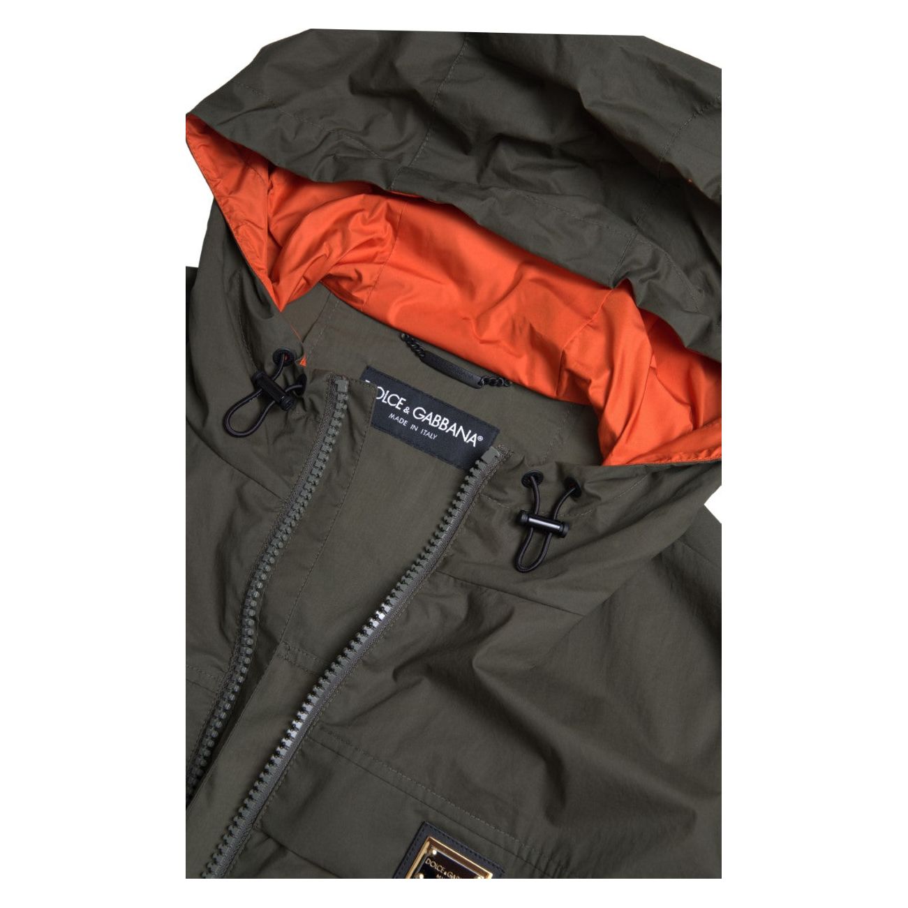 Dolce & Gabbana Green Cotton Full Zip Jacket