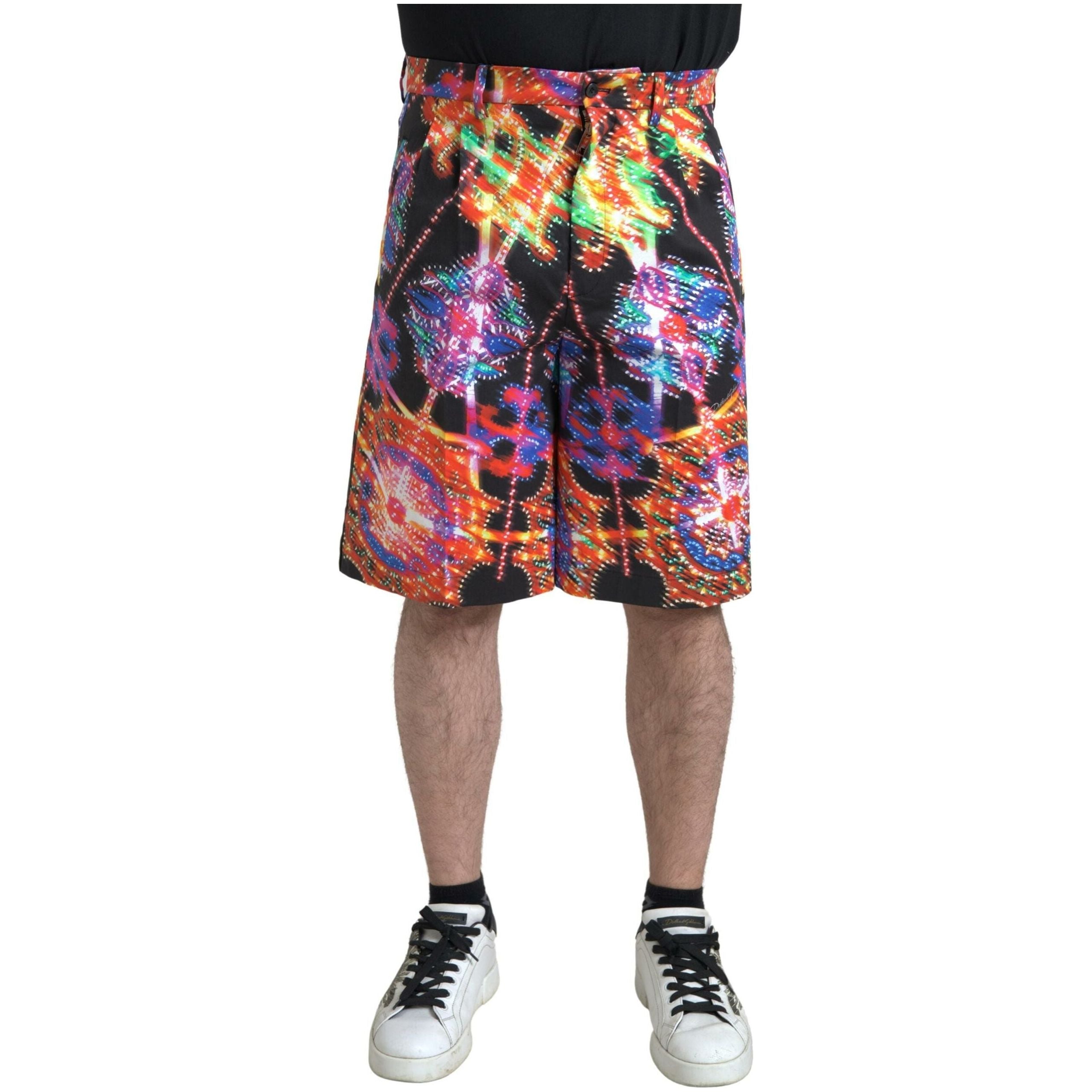 Dolce & Gabbana Multicolor Cotton Bermuda Shorts Elegance
