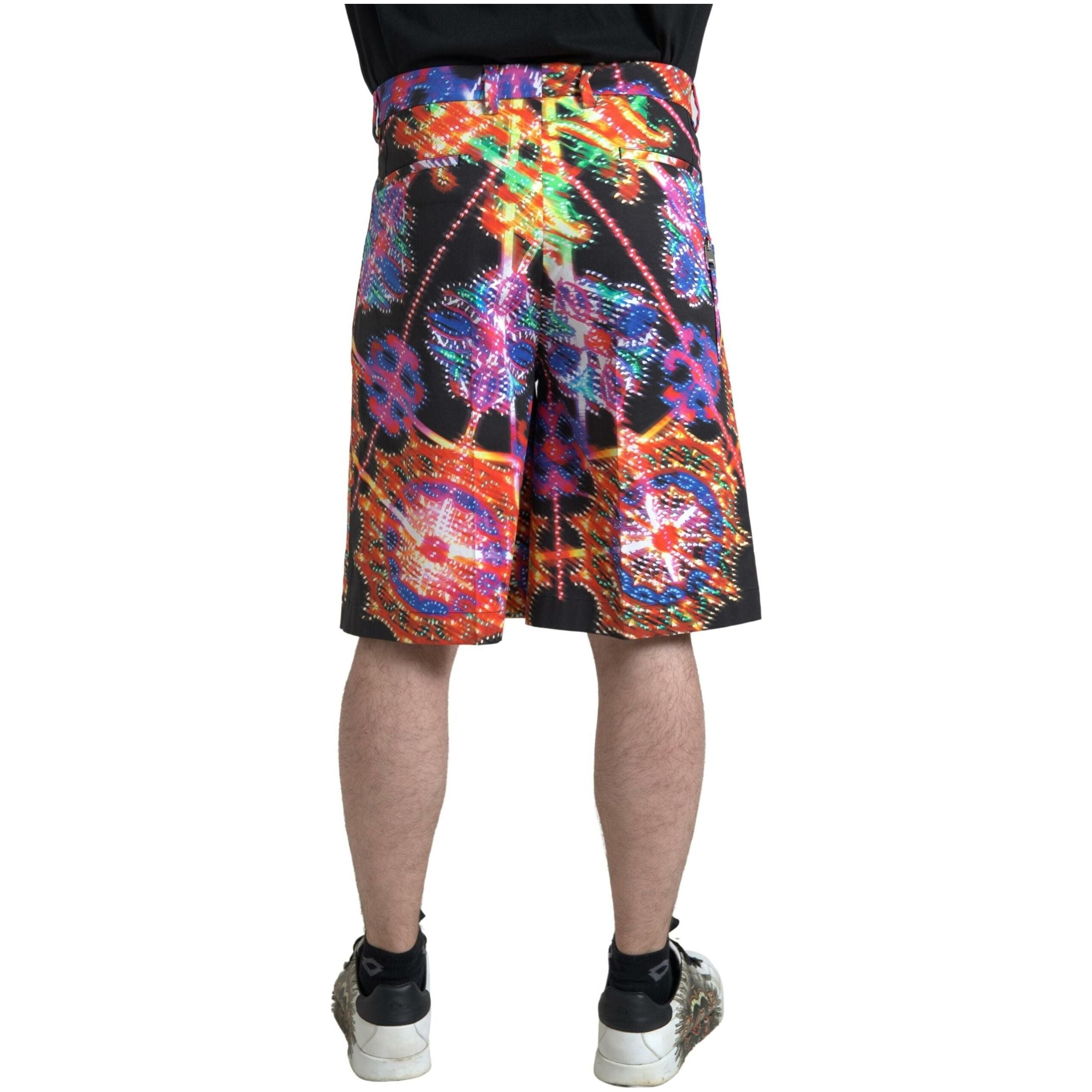 Dolce & Gabbana Multicolor Cotton Bermuda Shorts Elegance