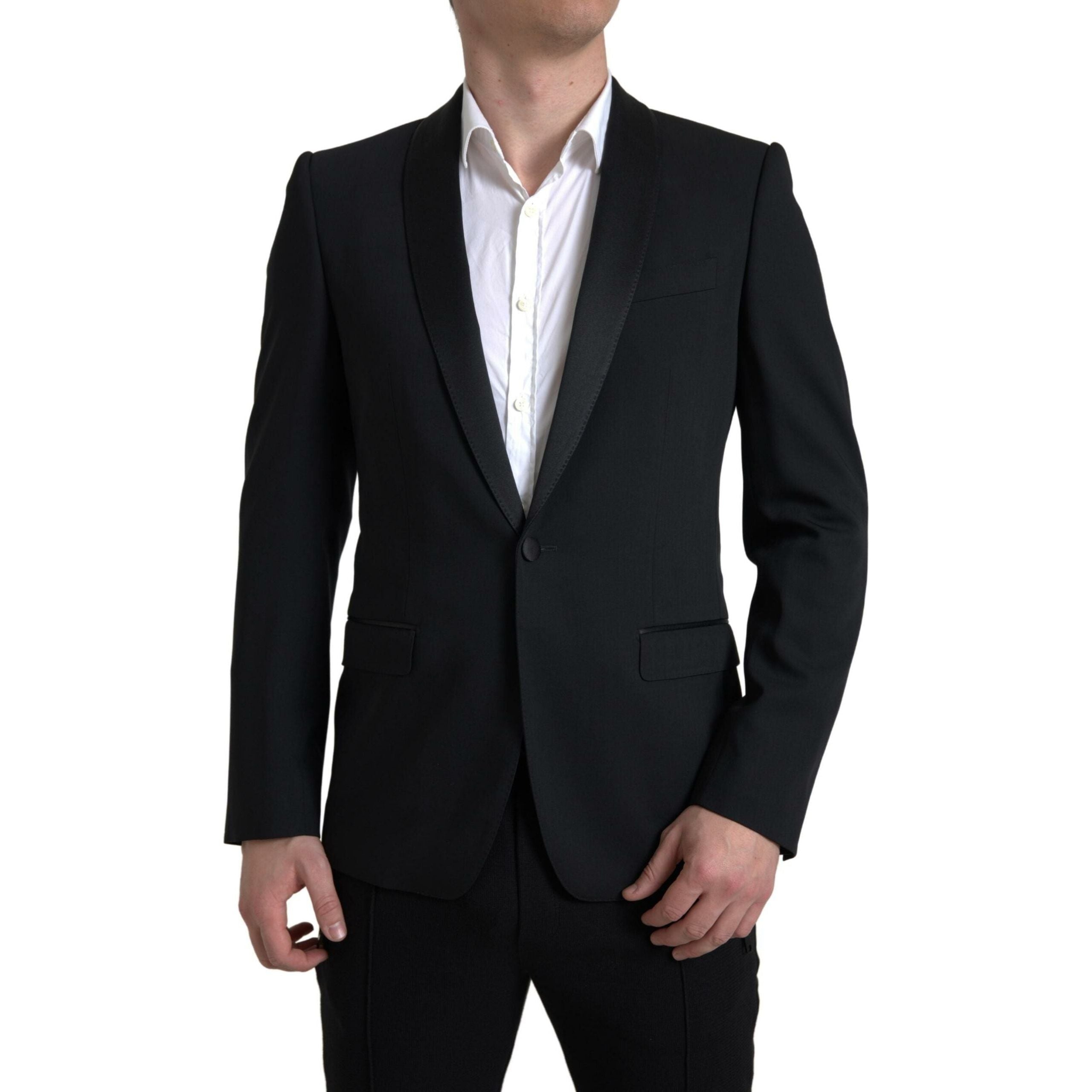 Dolce & Gabbana Navy Virgin Wool Blazer Delight