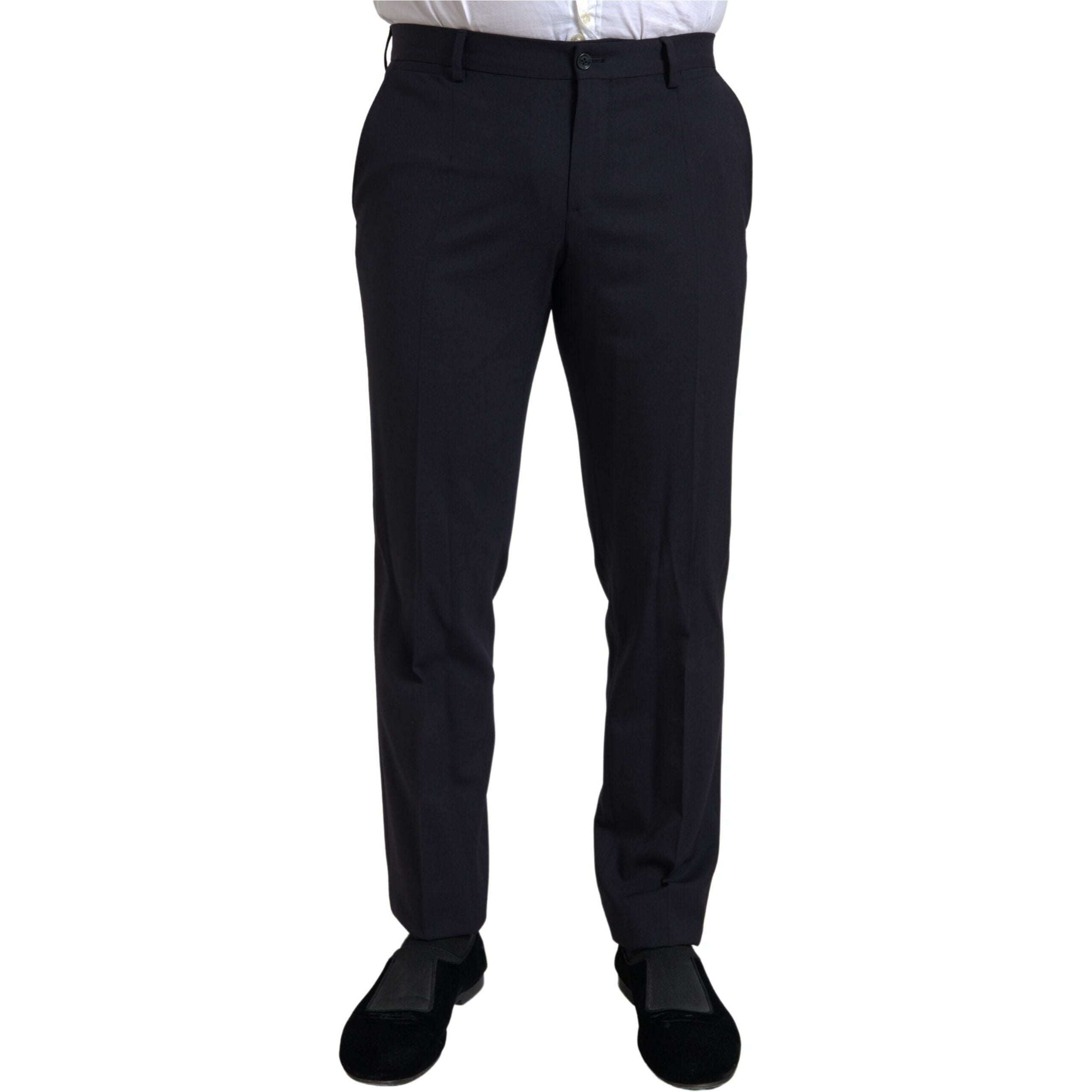 Dolce & Gabbana Dark Blue Wool Martini Slim Fit Suit
