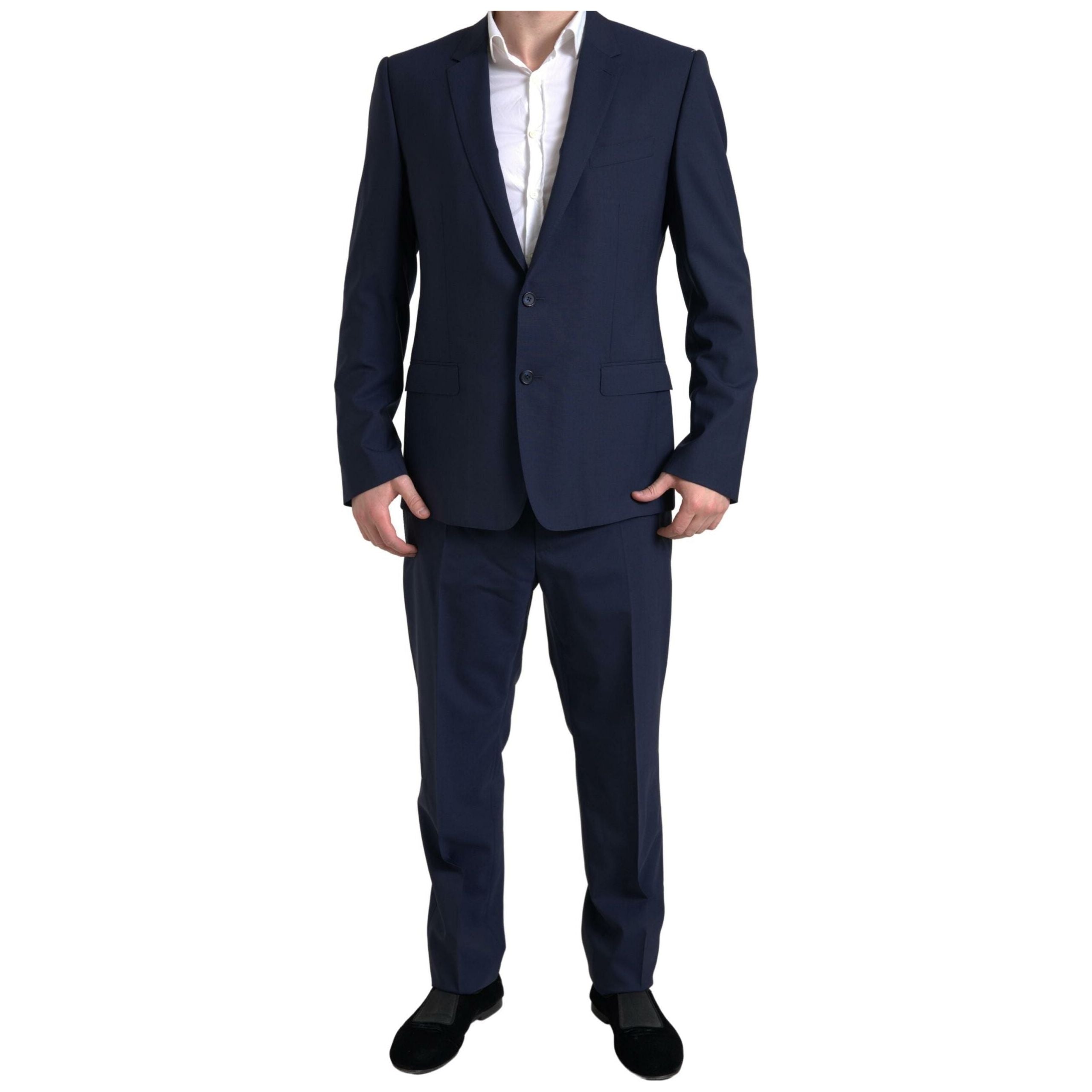Dolce & Gabbana Blue Wool Two-Piece Suit