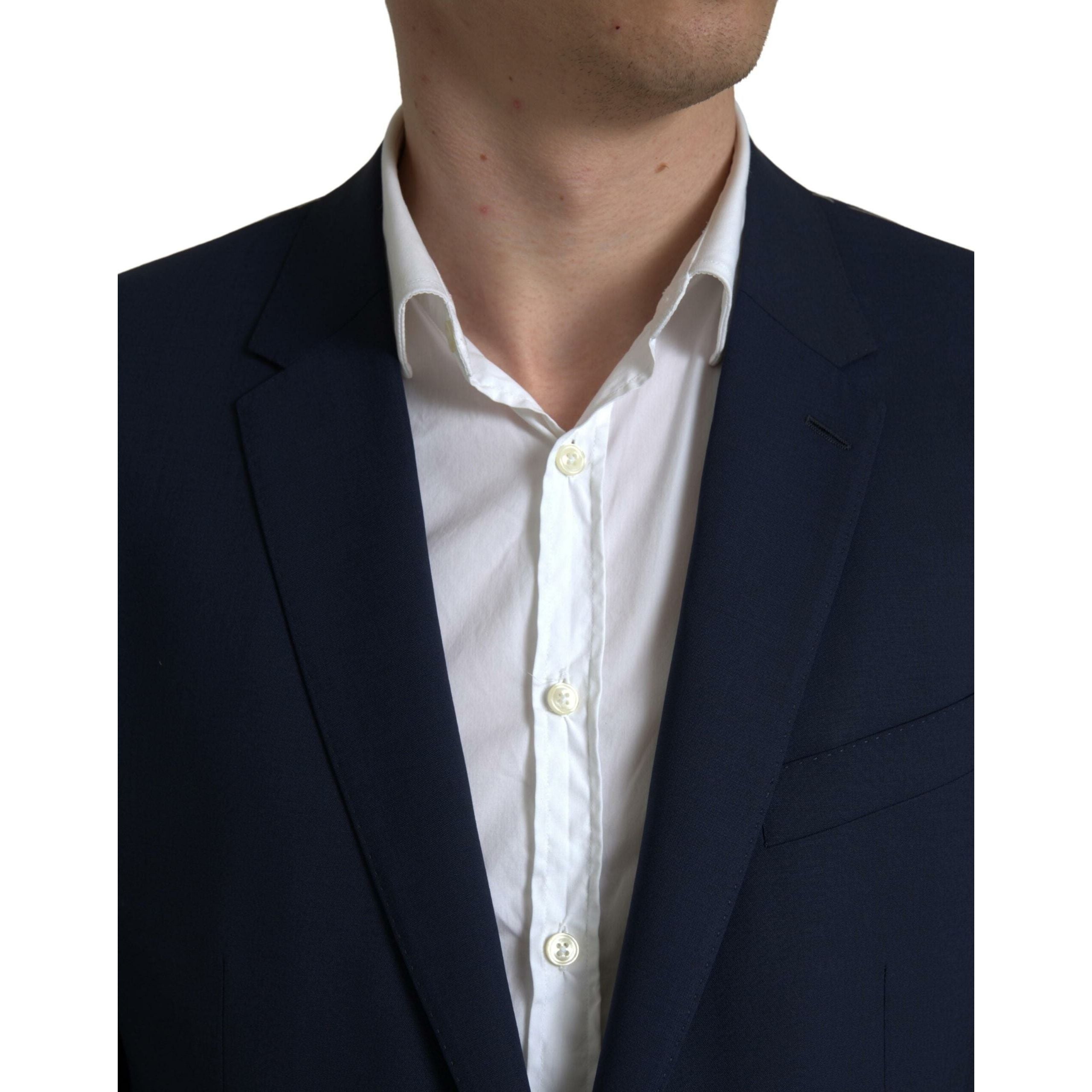 Dolce & Gabbana Blue Wool Two-Piece Suit