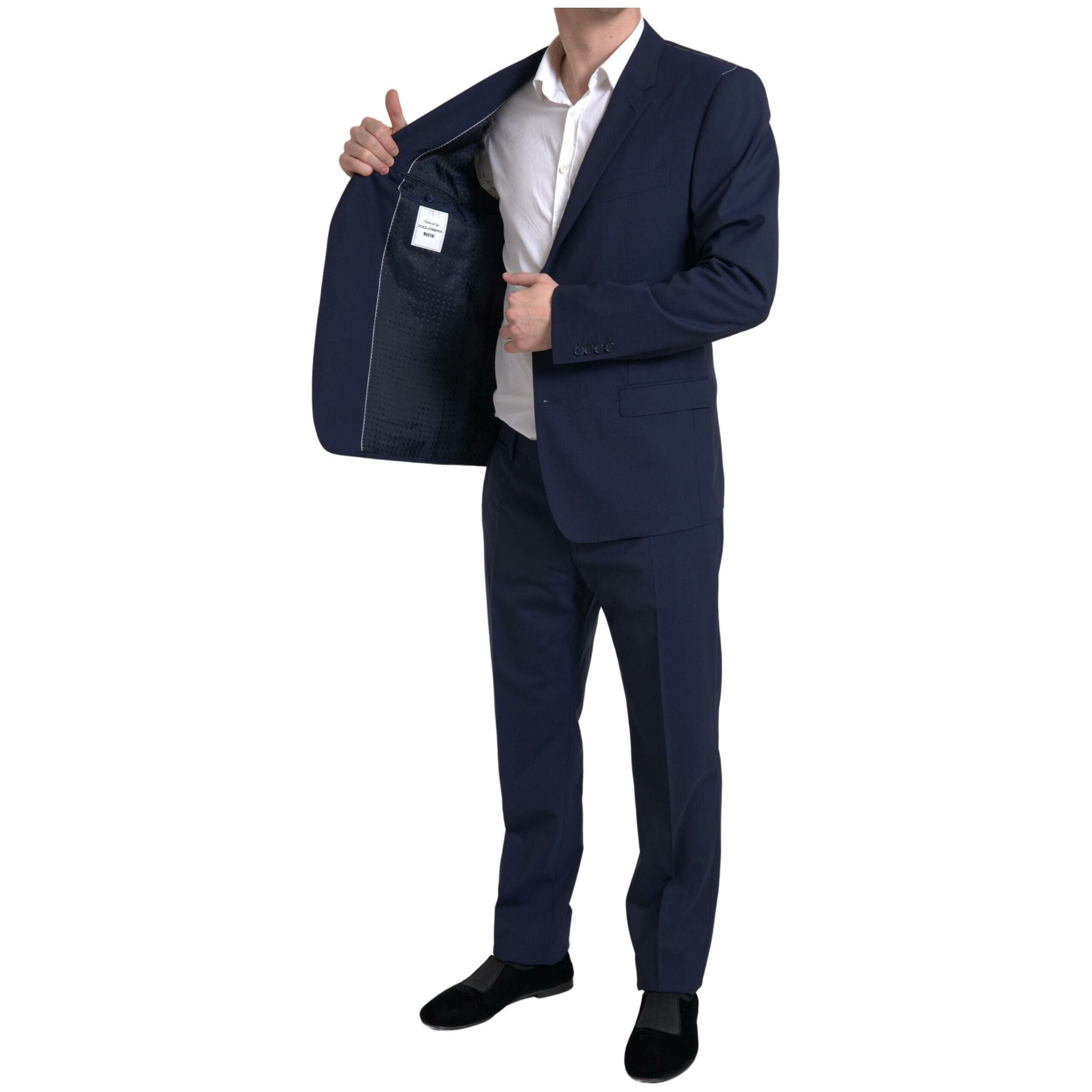 Dolce & Gabbana Blue Wool Two-Piece Suit
